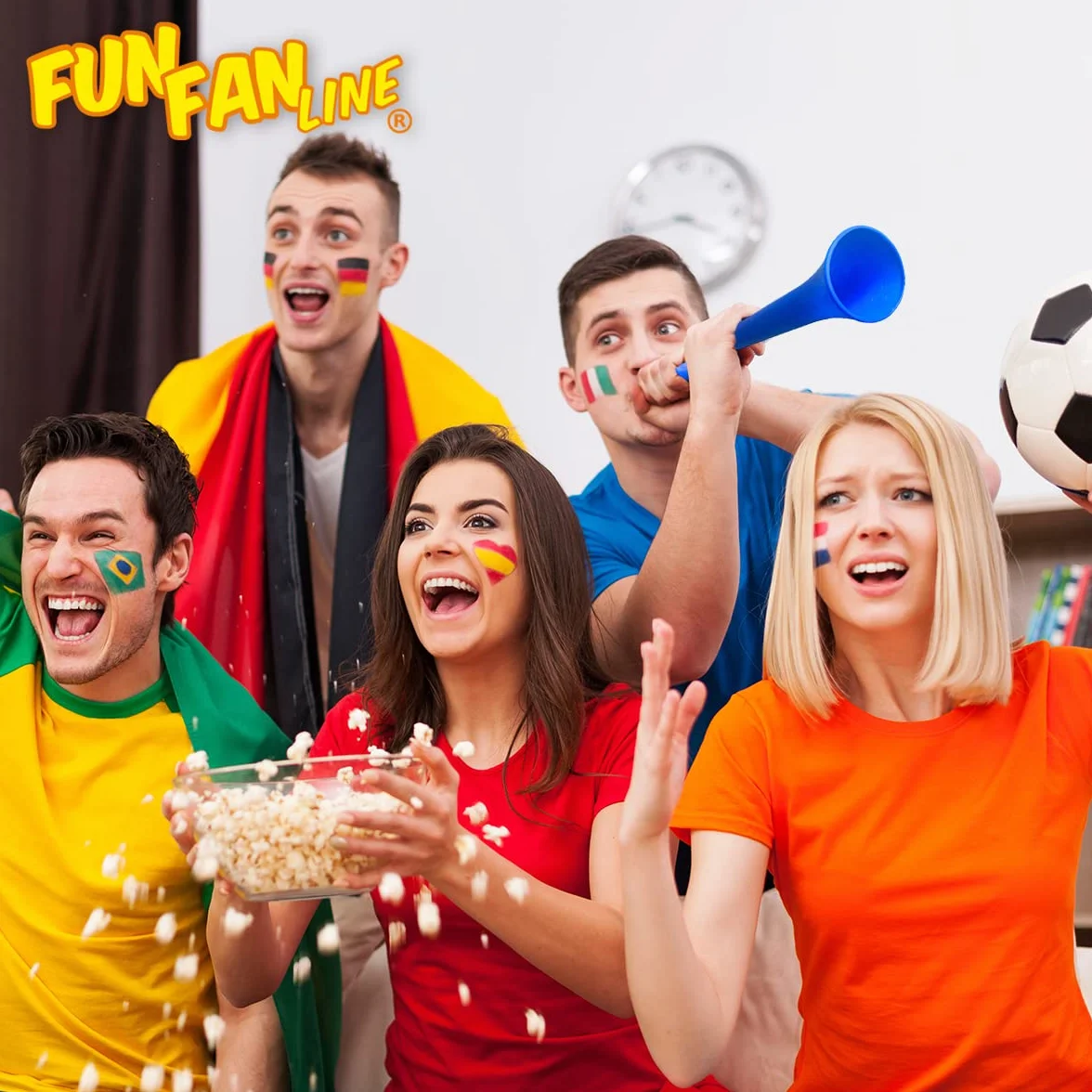 Pack x3 Trompettes Vuvuzela en Plastique pour le Football, Klaxon à air Fort pour Célébrations Sportives