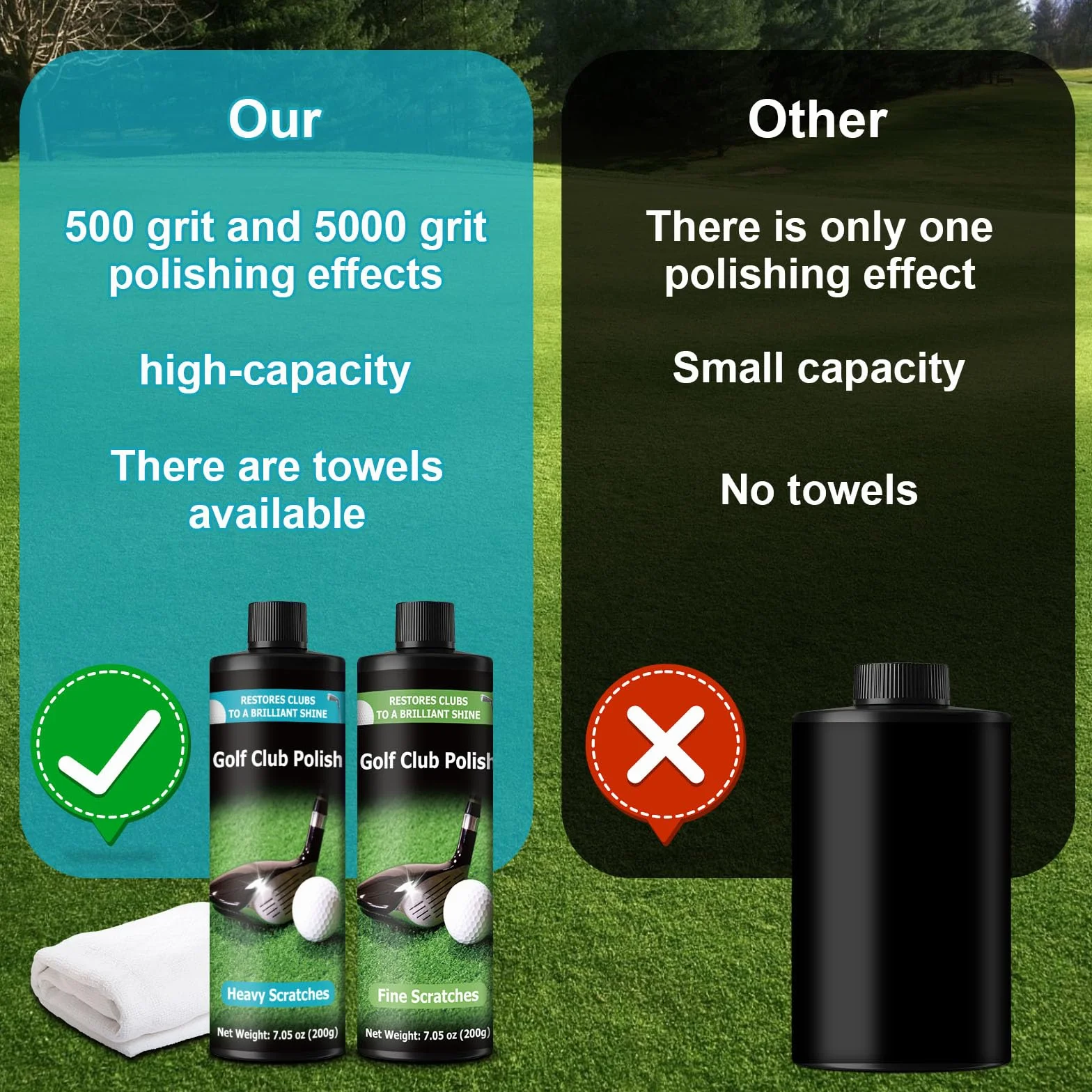 Kit de polissage pour club de golf 410 ml, élimine éraflures et rayures, métal, zinc, aluminium, acier