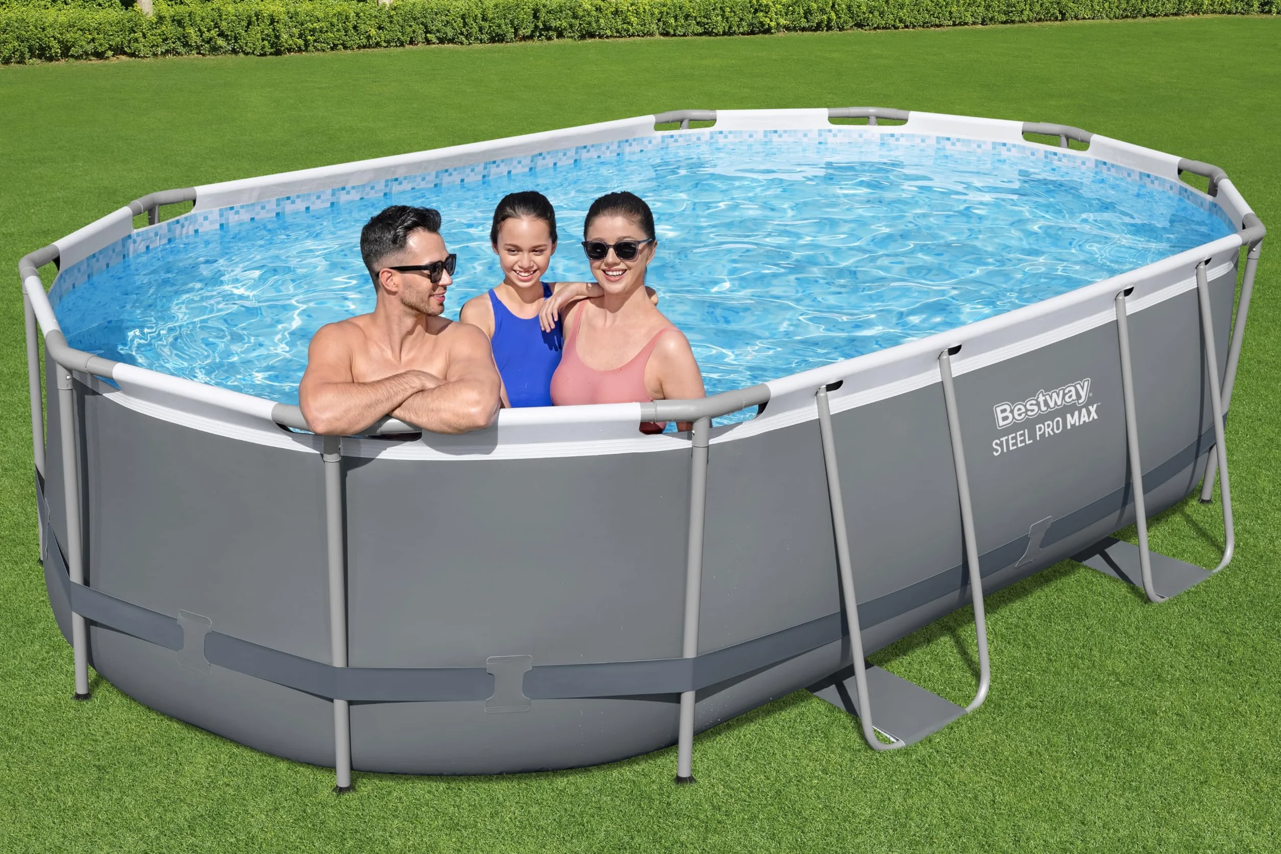 Bestway Steel Pro Max Kit Piscine Hors Sol 488 x 305 x 107 cm Gris