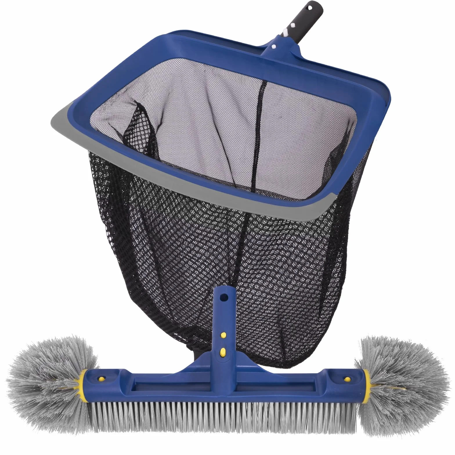 POOLAZA Kit de nettoyage de piscine - Filet de skimmer à mailles fines et brosse de 45 cm