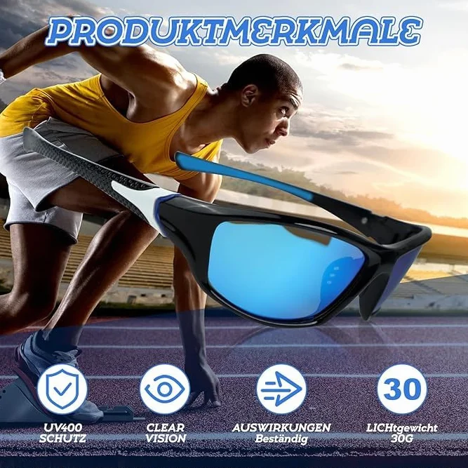 3 Pièces Lunette de Vitesse Homme et Femme, Lunette Vitesse UV400 Lunettes Vitesse Homme pour Activités de Plein air Comme Le Cyclisme, La Course L'escalade La Pêche