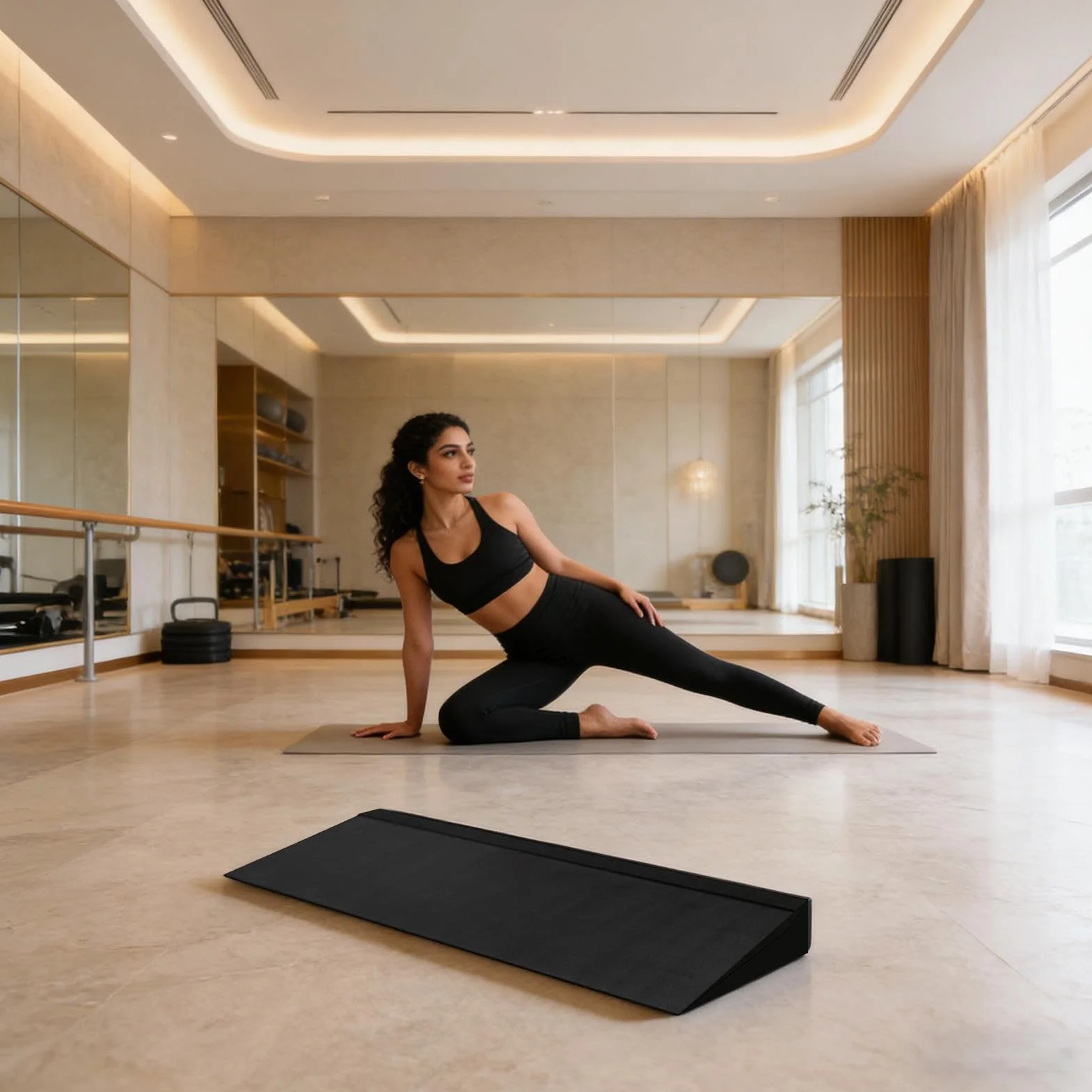 Compensée pour squats – Grande planche professionnelle inclinée antidérapante – Talon surélevé pour homme et femme, adulte, gym, entraînement, fitness, haltérophilie, étirement, équilibre