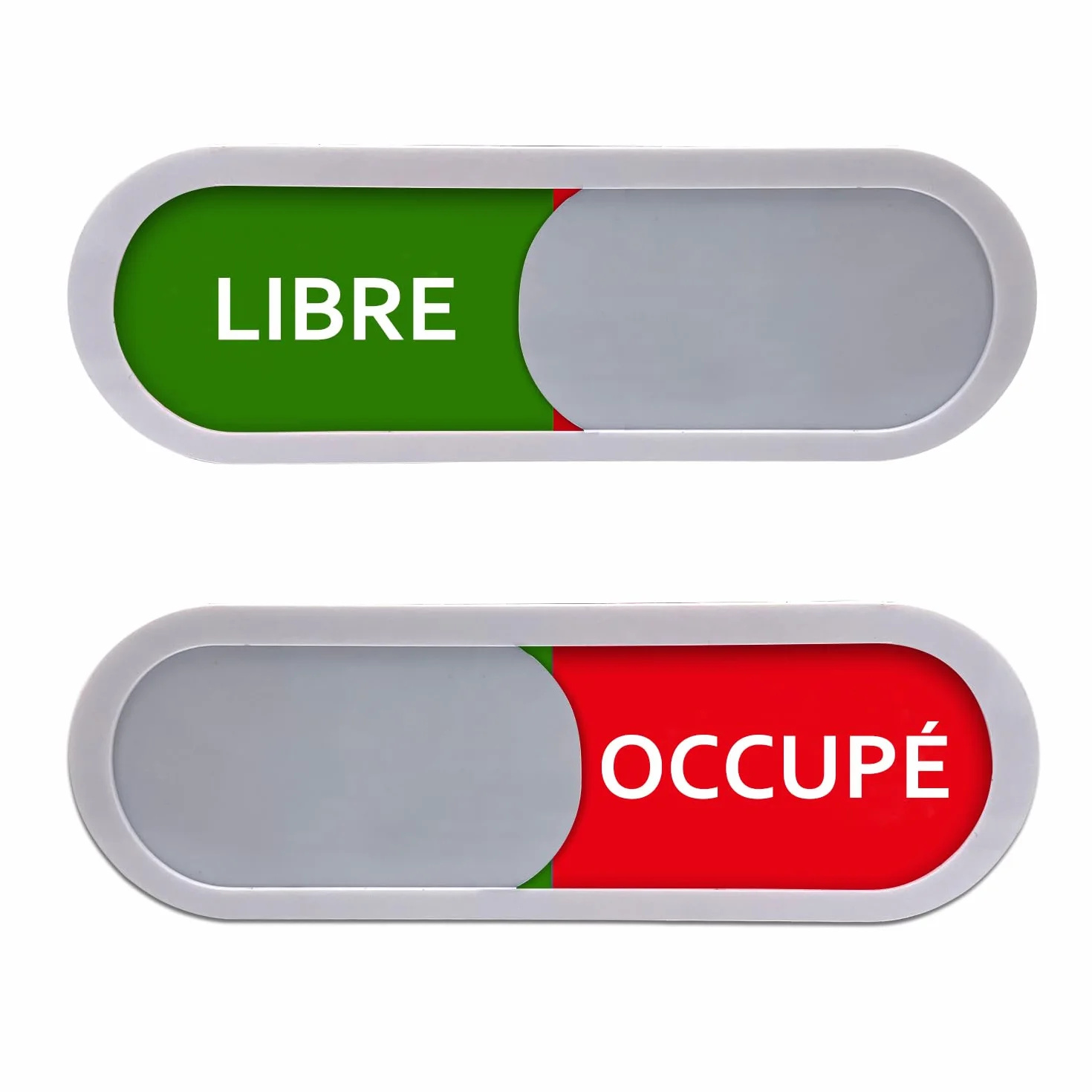 Panneaux LIBRES OCCUPÉS Plaque coulissante Auto-inscription Officiels Bureau (Français LO) Lot de 2