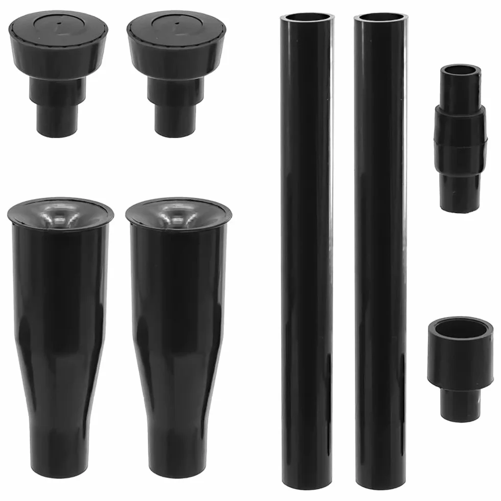 Kit de buse de Pompe de Bassin 8 pièces, Pompe de Fontaine de Jardin en Plastique, Ensemble de têtes de Cascade, Noir