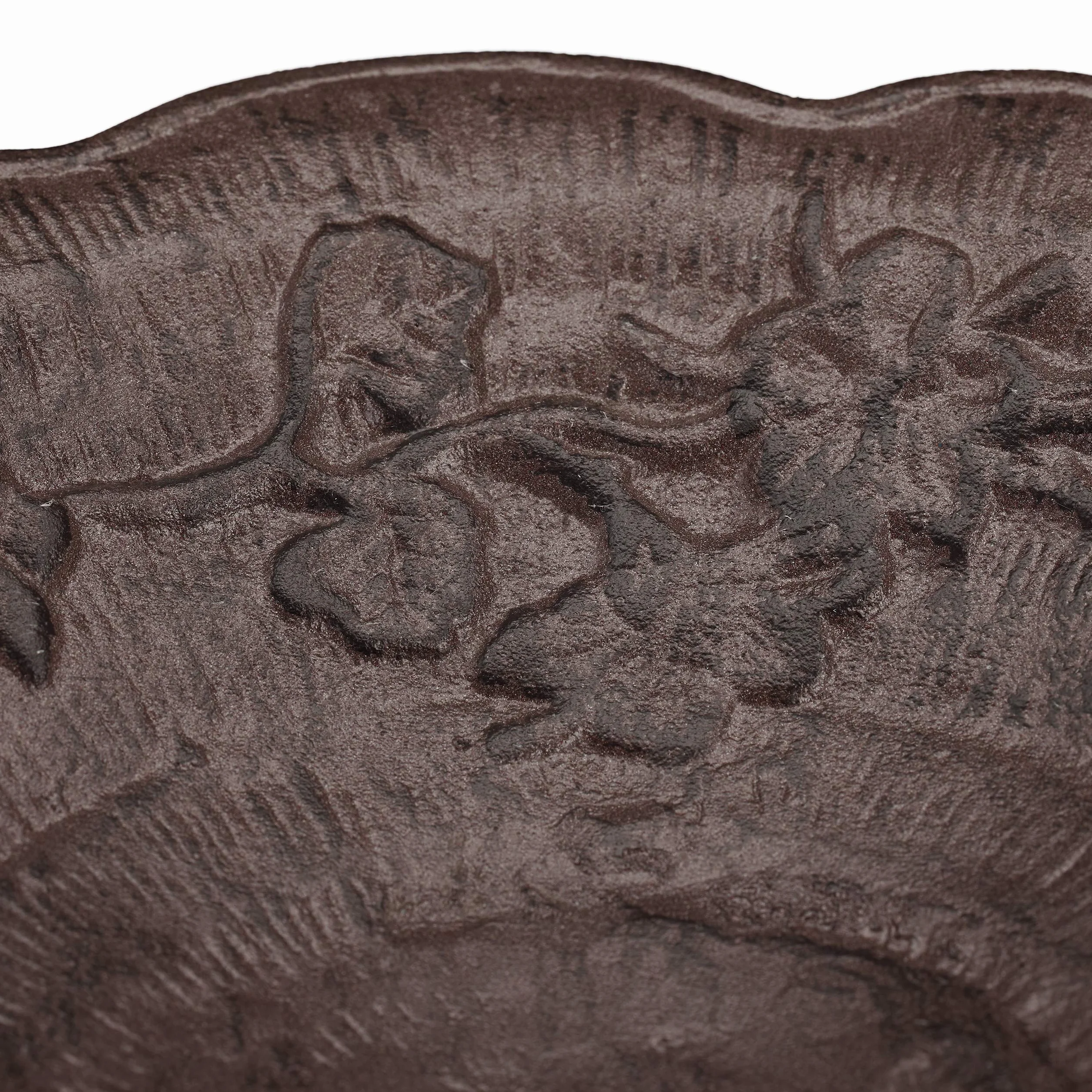 Relaxdays Abreuvoir en Fonte sur Pied pour Oiseaux Sauvages 74,5 cm Brun