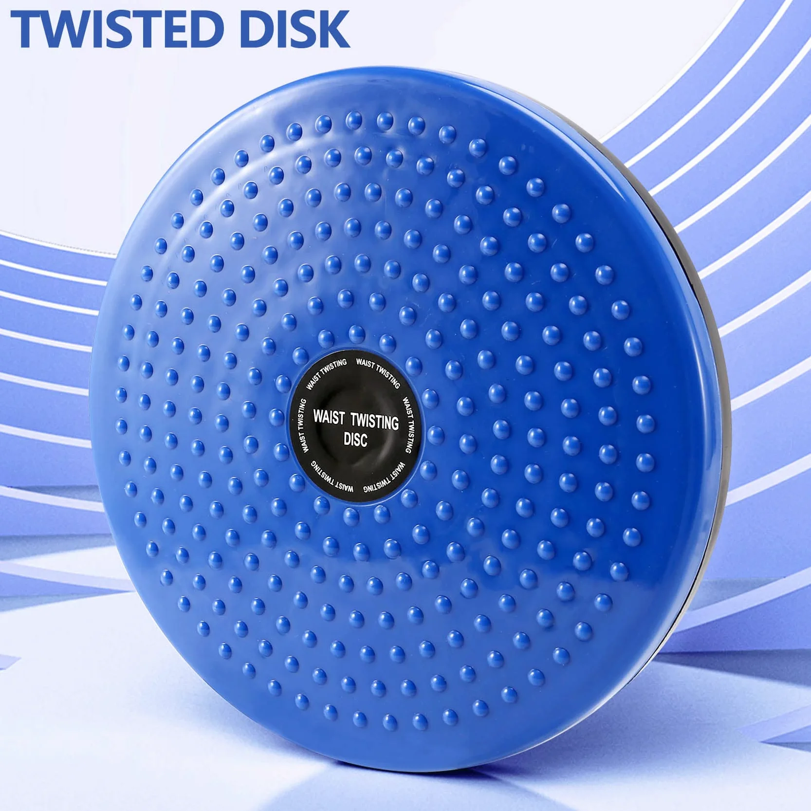 Disque de fitness à torsion pour le sport, plaque de massage magnétique pour le sport, disque rotatif de taille, bleu