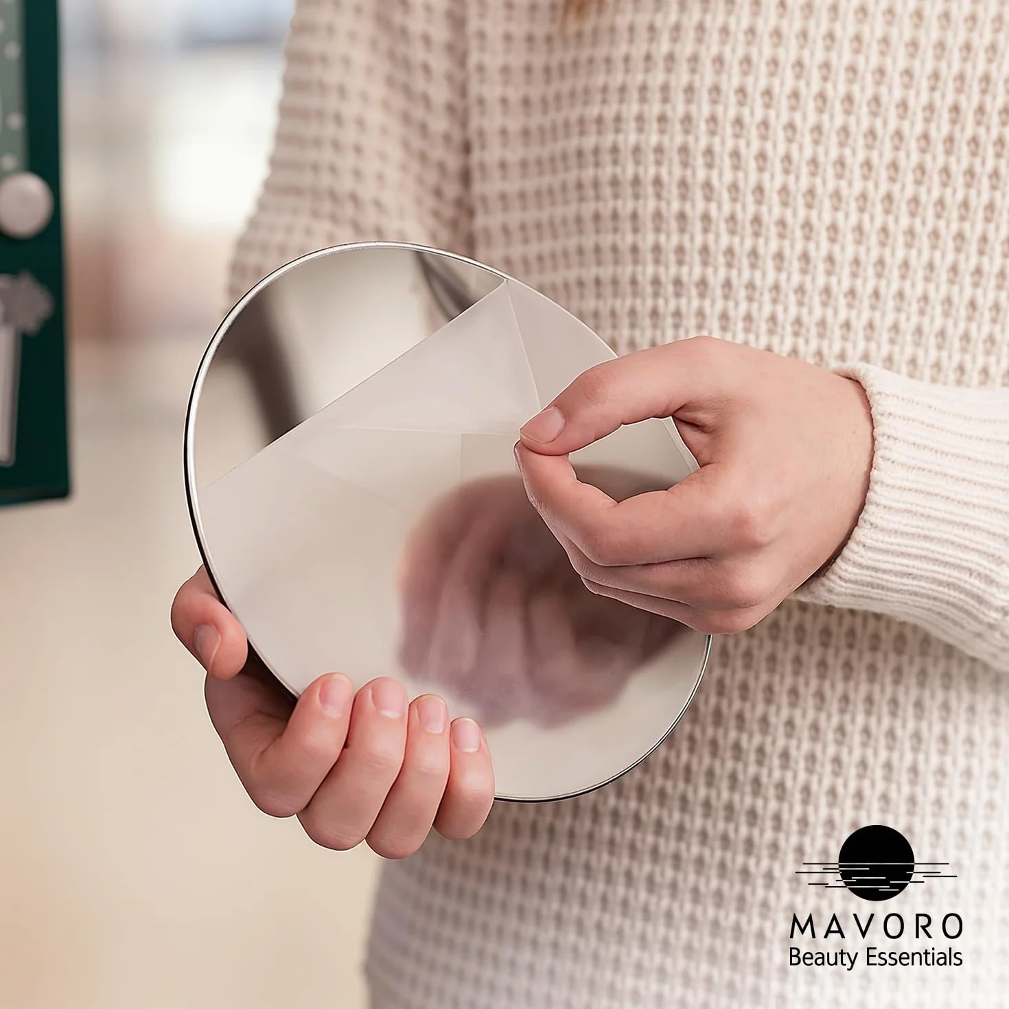 Mavoro Miroir de casier magnétique rond 17,8 cm Acrylique Incassable sans cadre Sécurité enfants