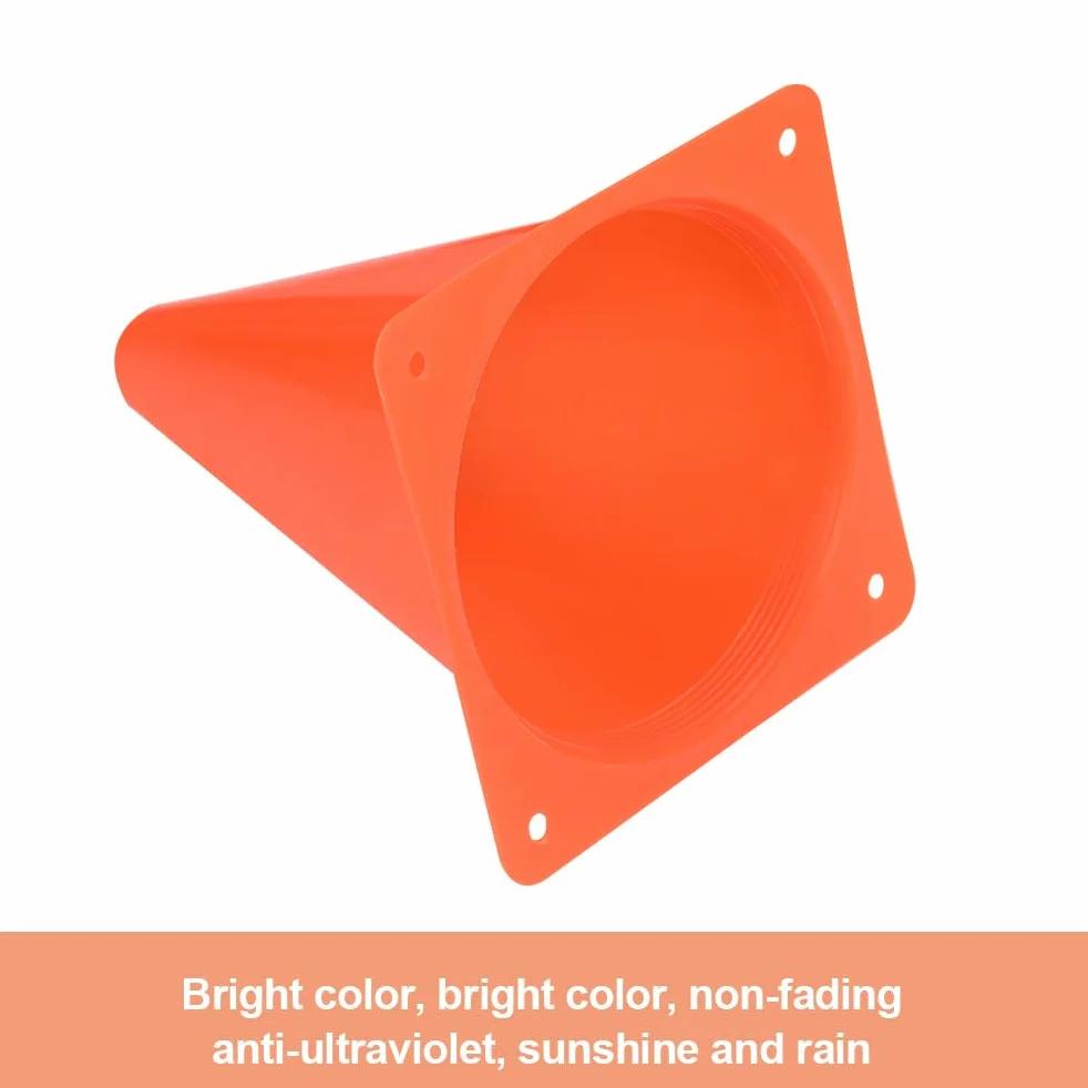 Cônes de Formation Sportive pour Football 12PCS Plastique Orange 18cm Cônes de Jeu Durable pour Enfants