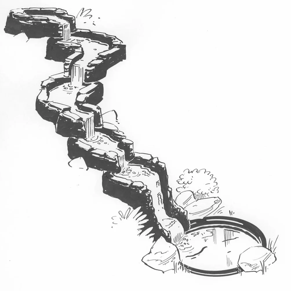 Ubbink Cascade Bassin Colorado préformée Segment Droit