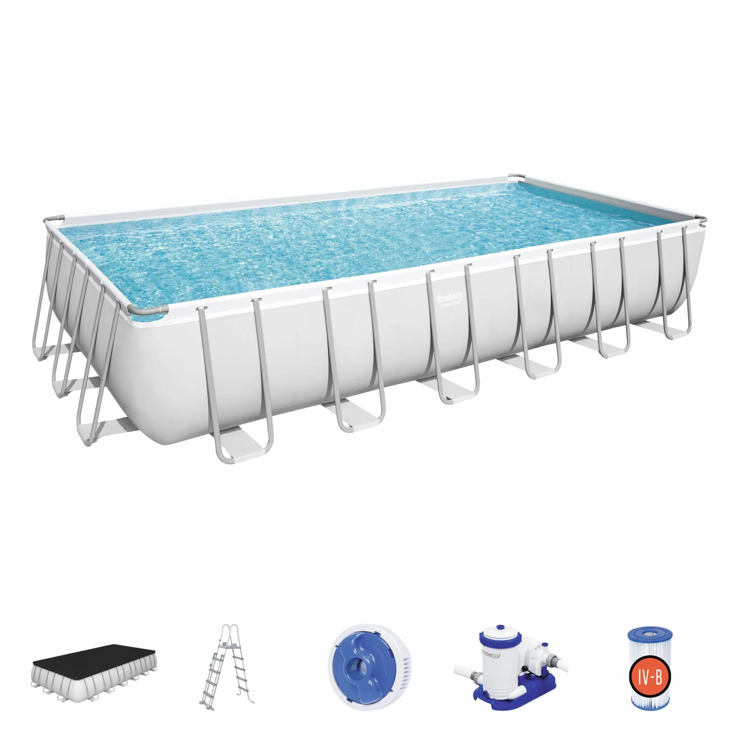 Bestway piscine hors sol rectangulaire Power Steel 732 x 366 x 132 cm