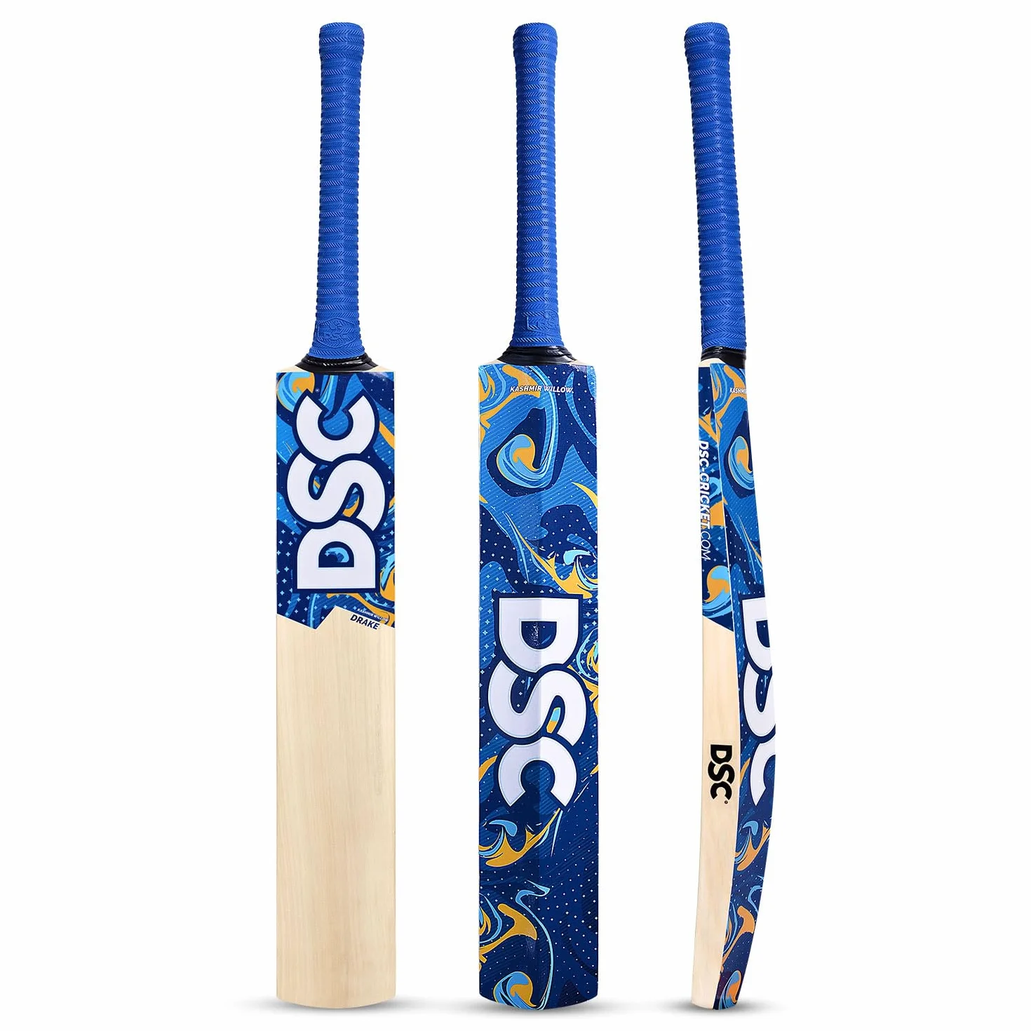 DSC Drake Cricket Bat for Mens and Boys | Material: Kashmir Willow Wood | Lightweight | Free Cover | Ready to Play | for Intermediate Player | Ideal for Leather Ball