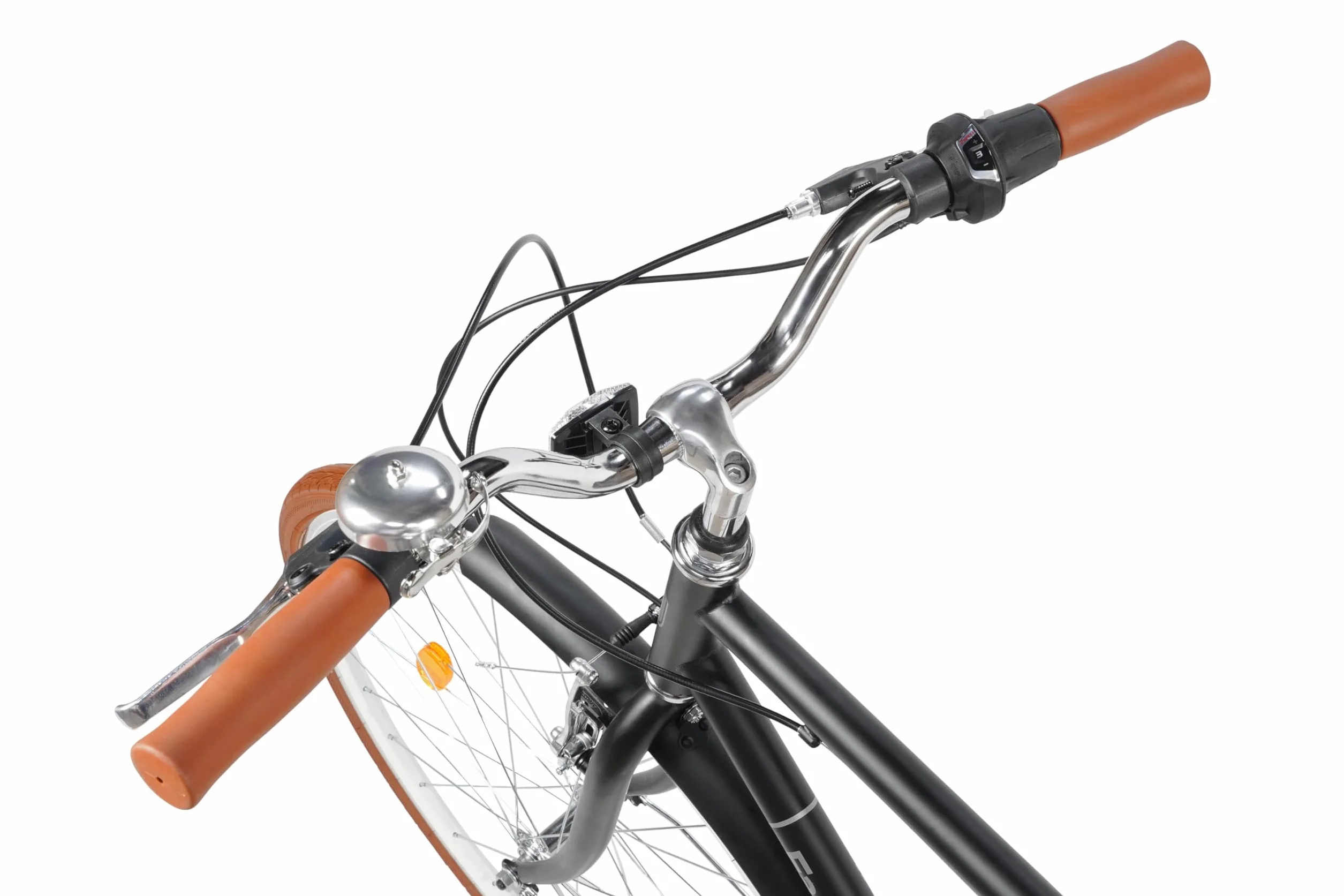 FabricBike Southken - Vélo de Course Classique 28", vélo rétro, 7 V, Porte-Bagages, Guidon et Selle réglables.