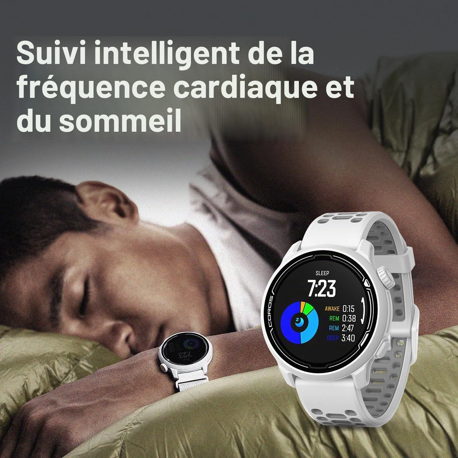 COROS Pace 2 Montre GPS de Sport Cardiofréquencemètre 20 Jours Batterie Baromètre Suivi du Sommeil Course à Pied