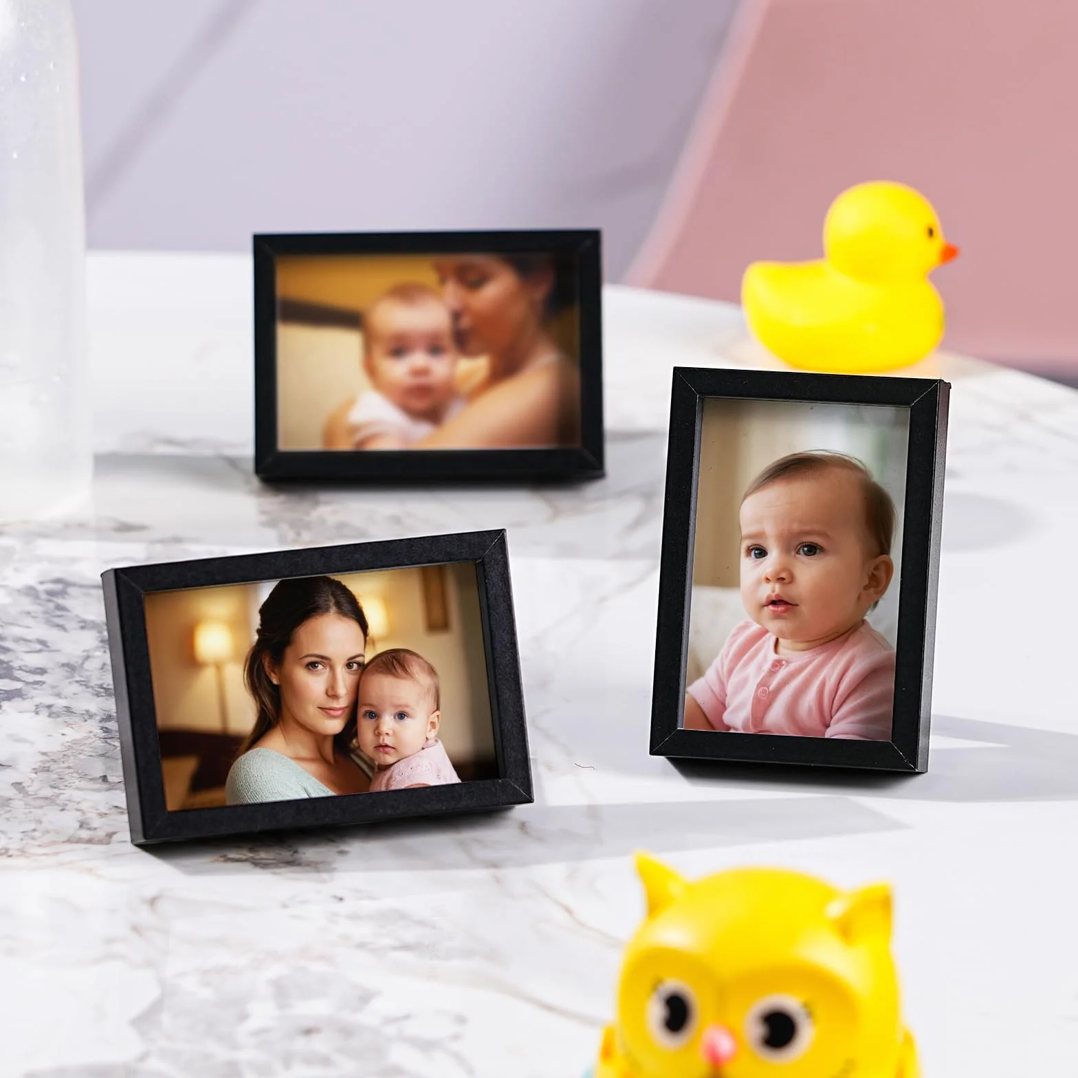 Cadres Photo Polaroid 2x3 Pouces Lot de 6 Aimants Souples Noir