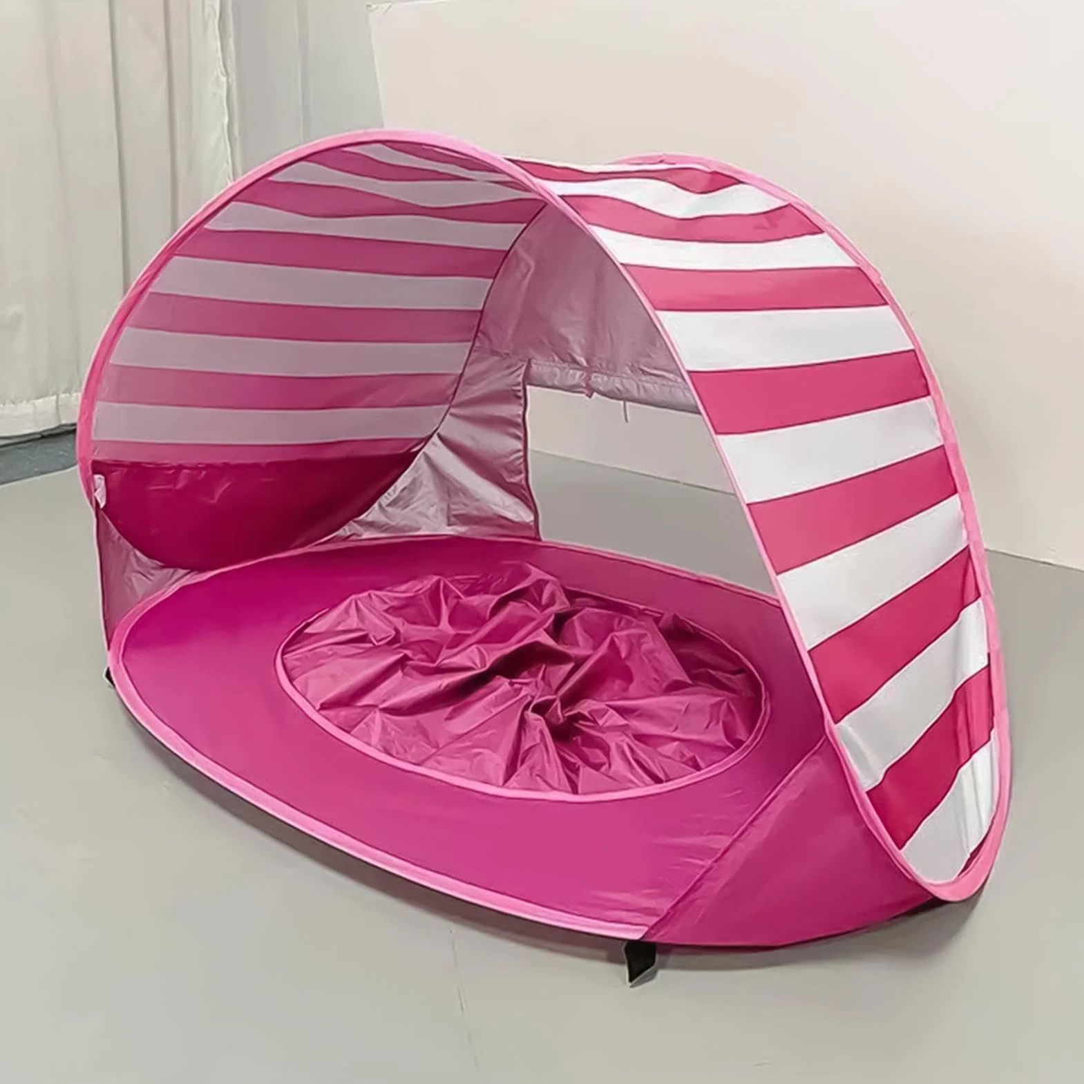 Tente De Plage pour Bébé Popup Tente De Plage pour Bébé avec Mini Piscine Tentes De Plages Anti UV, Portable pour Enfant pour Plages, Camping, Jardin,120x83x70cm