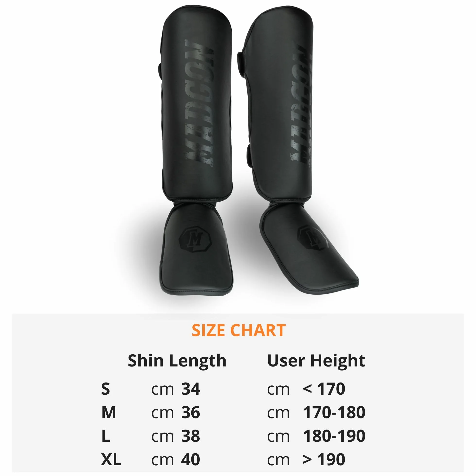 MADGON Protège Tibias Boxe à Ajustement Parfait et Rembourrage Optimal – Protège Tibia Minimisant la Transpiration Protège Tibia Boxe Thaï, et pour Arts Martiaux, MMA, Kickboxing avec Pochette