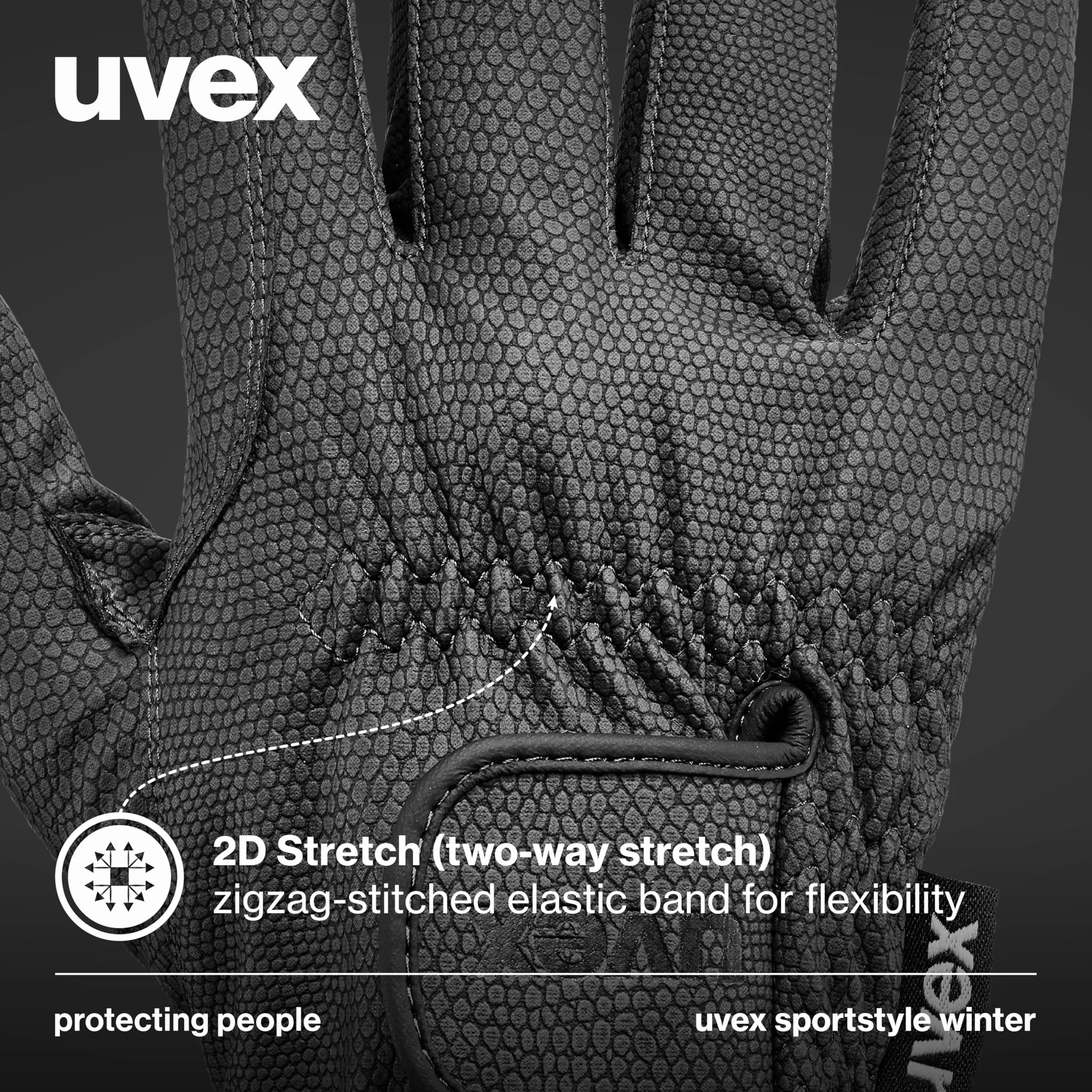 Uvex Sportstyle Winter - Gants d’équitation Élastiques pour Hommes et Femmes - Excellente Adhérence et Durable - Isolation Thinsulate