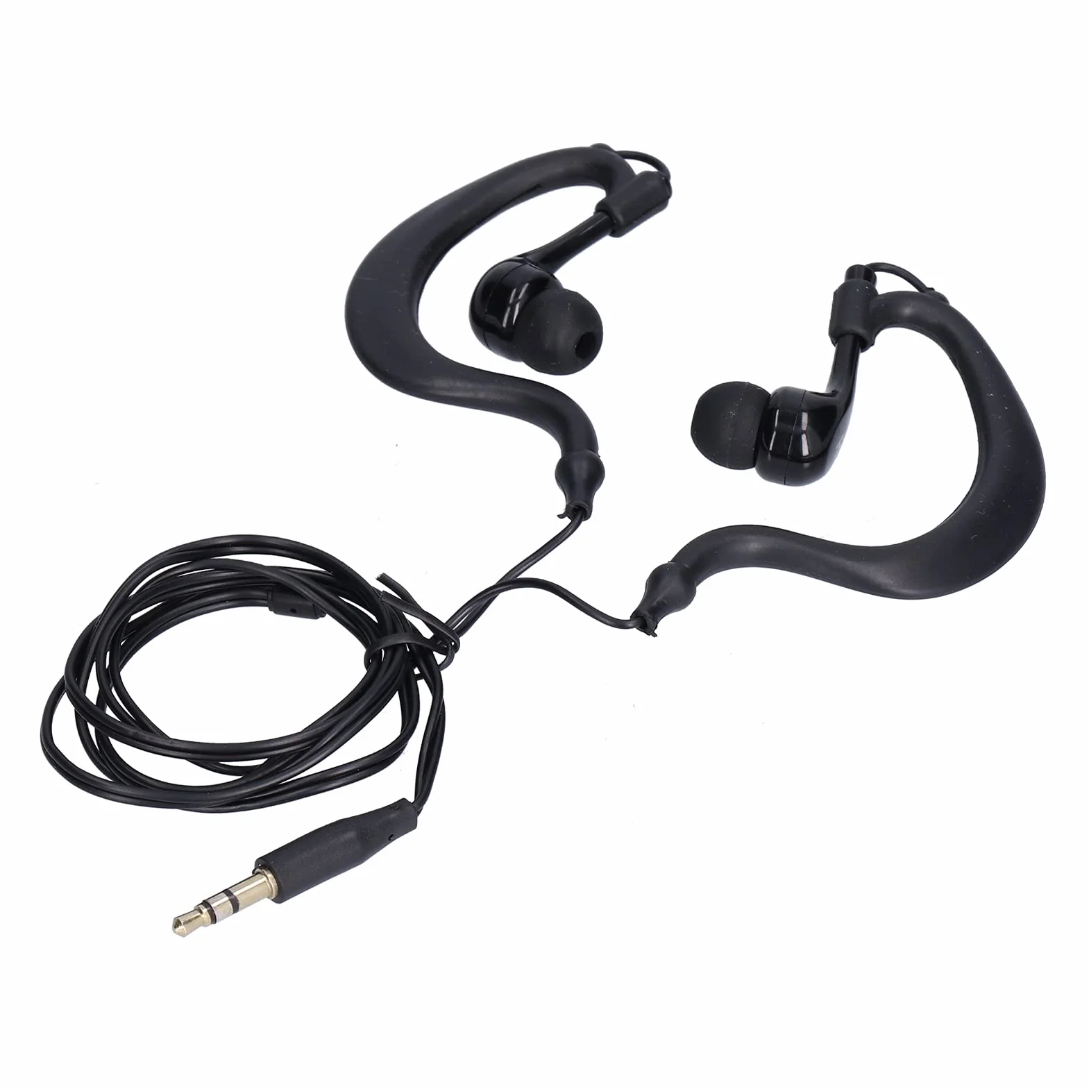 Annadue Écouteurs étanches Casque de Natation Prise 3,5 Mm Écouteur sous-Marin Casque à Conduction étanche avec Remplacer Les Bouchons d'oreille pour la Natation Courir Surf(Le Noir)