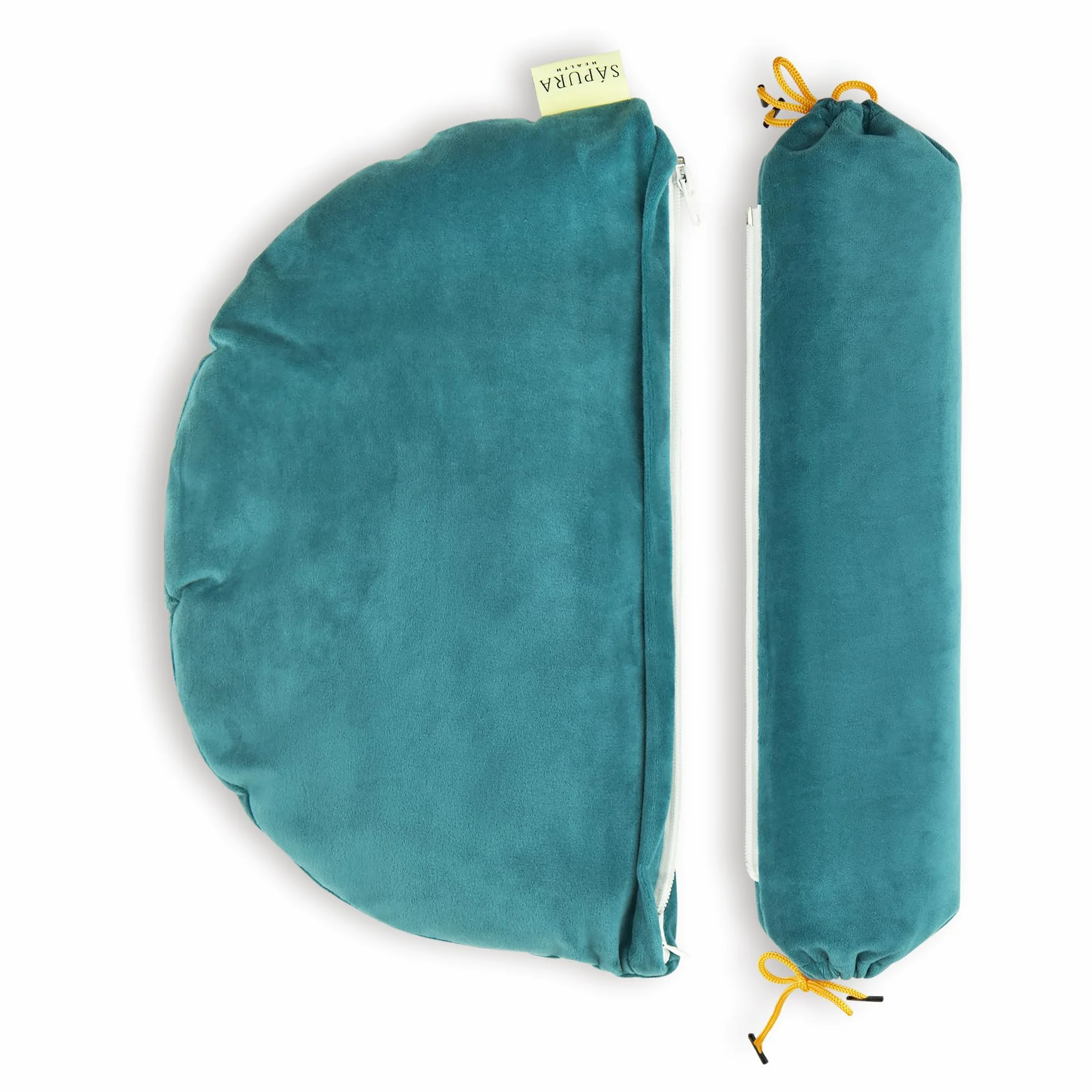 SAPURA Coussin de Yoga | Coussin de méditation | Yoga Bolster 2en1 | Bio Remplissage Sarrasin | Rouleau Oreiller | Pilates-Bolster | Oreiller de Relaxation