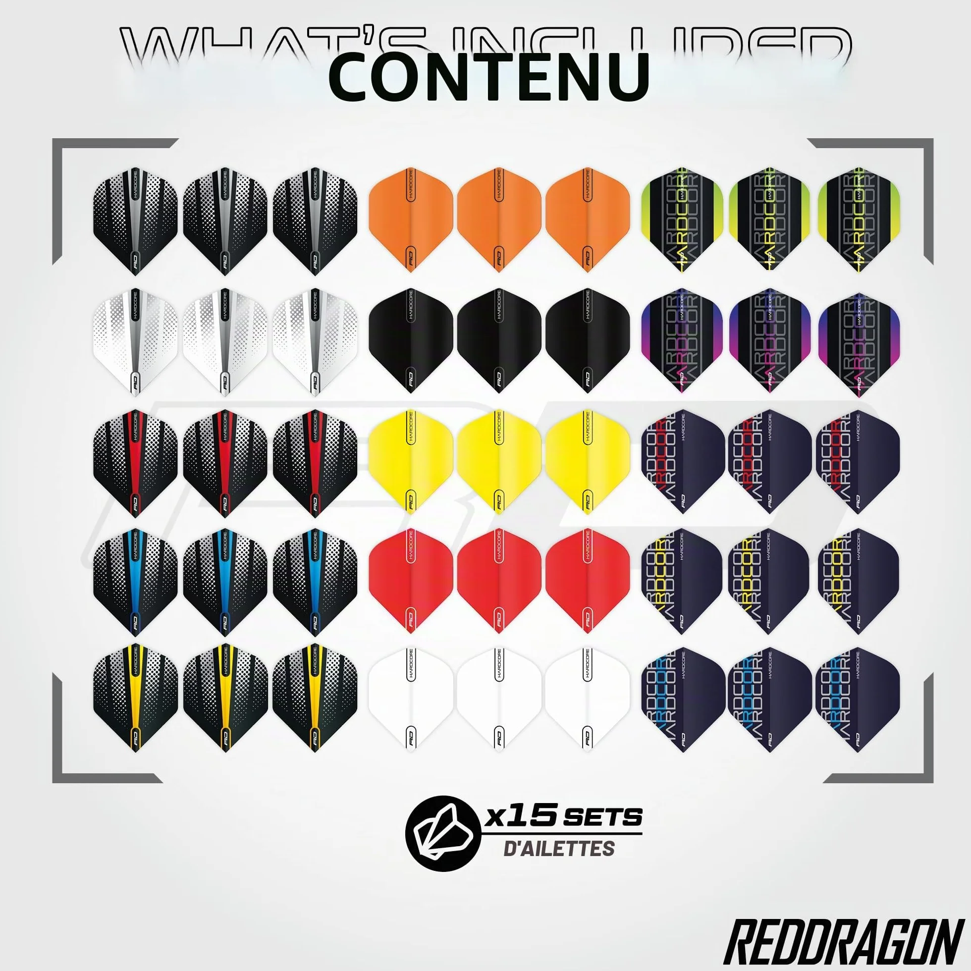 RED DRAGON Fléchettes Accessoires Aluminium Professionnels Pack Ailettes Tiges Cire Prise en Main Protecteurs