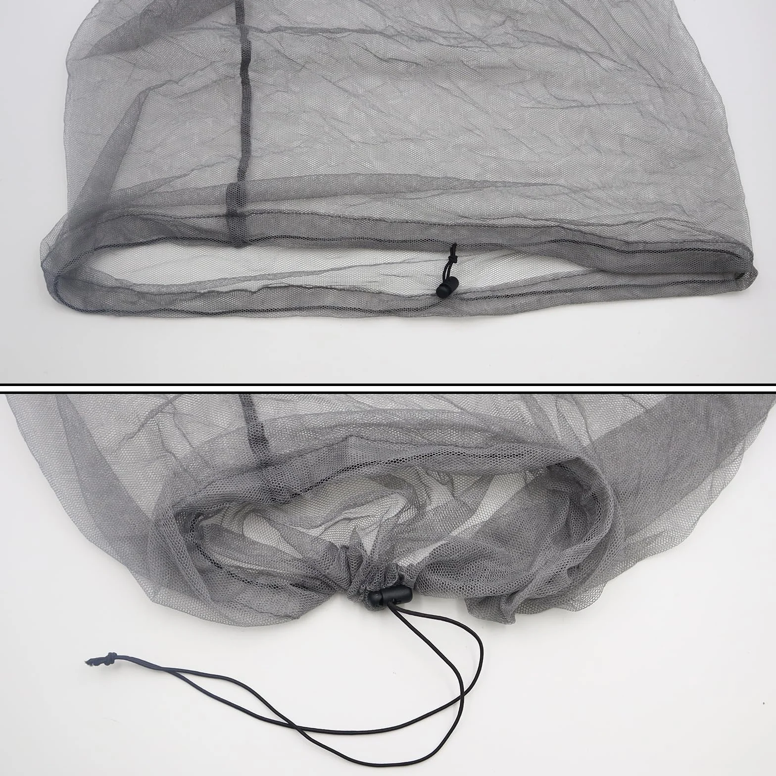 2 Pièces Filet de Tête de Moustique Moustique Protection de Tête Filet avec Sac de Transport Anti-Moustique Chapeau Masque pour Camping Jungle Randonnée l'escalade Équipement