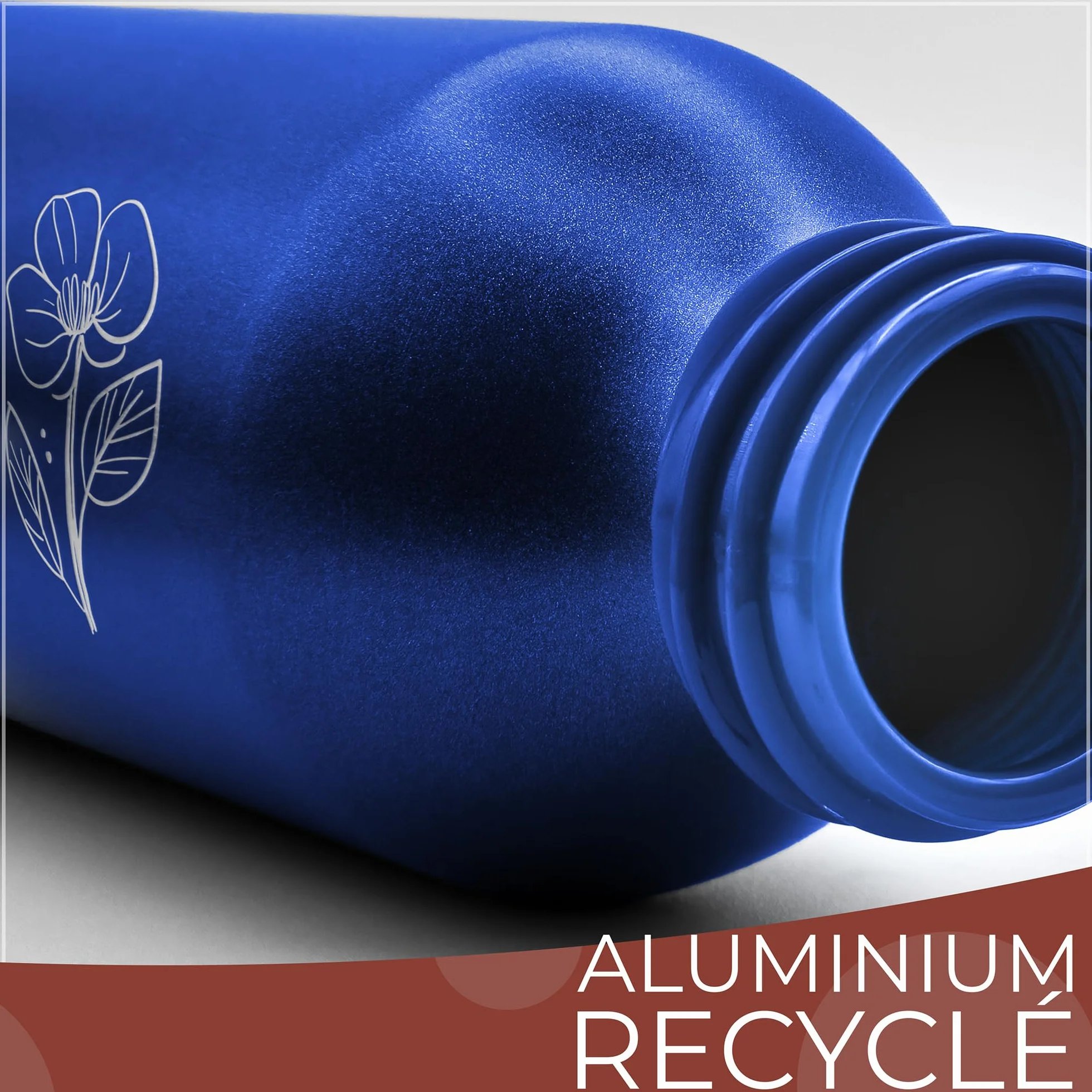 KDO MAGIC Gourde personnalisable - gourde personnalisée - Bouteille gravée 600 ml - Idéale pour le Sport, l'école, le bureau - Idée cadeau pour anniversaire, Noël (Bleu)