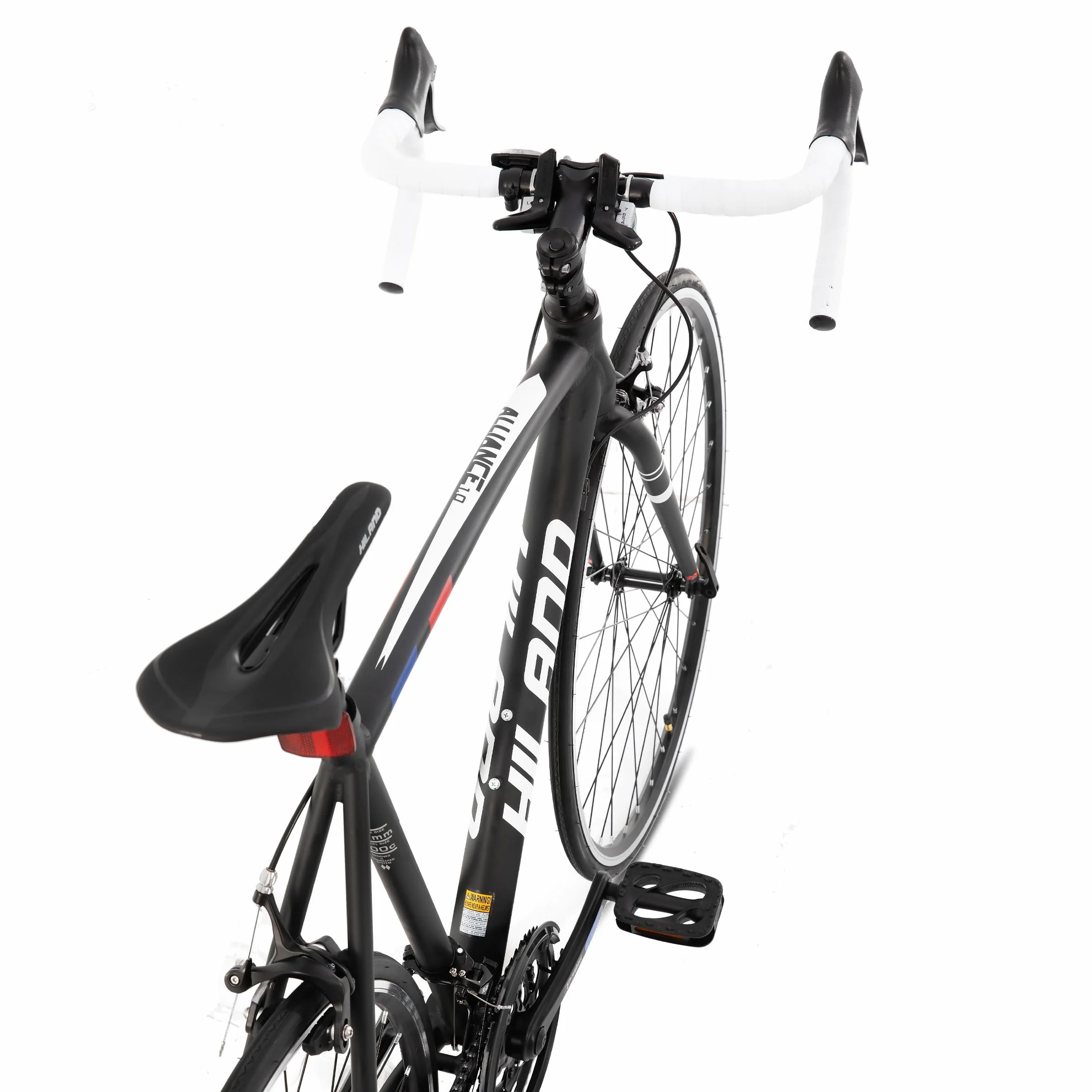HILAND Alliance Vélo de Route 28" 700C, 14 Vitesses, Cadre Aluminium 49/53/57 cm, Noir/Blanc