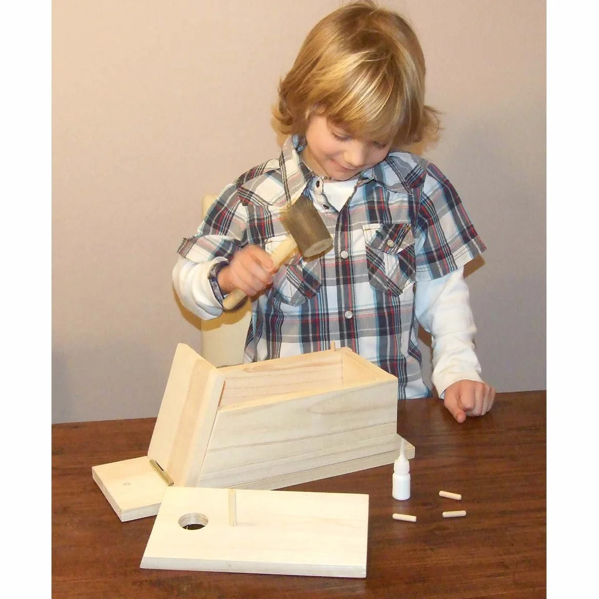 Kerbl Nichoir Kit à Monter Soi-même 36x12x14 cm Mésange Bois Beige