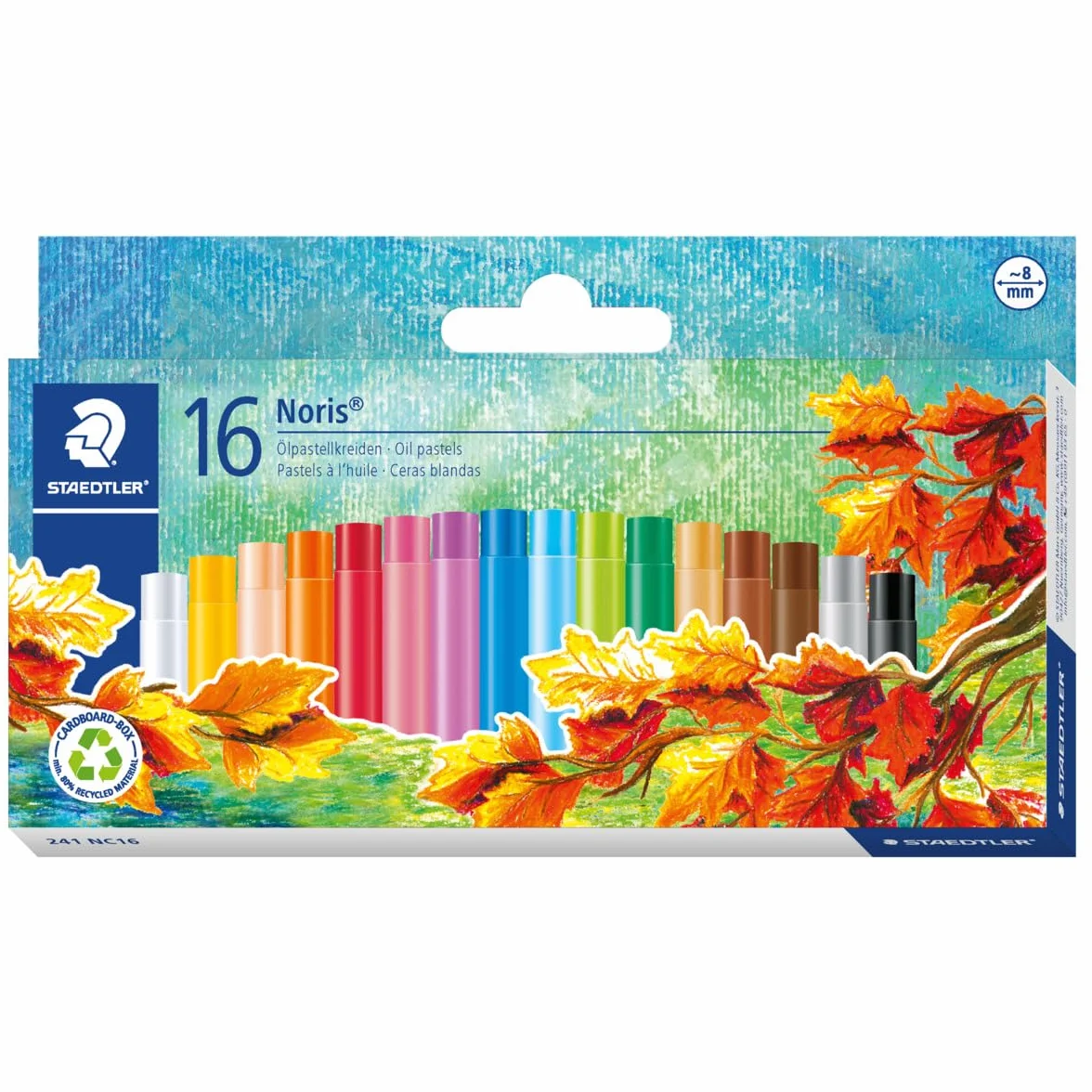 Staedtler Noris 241 Pastels À L'Huile Assortis 16 Pièces