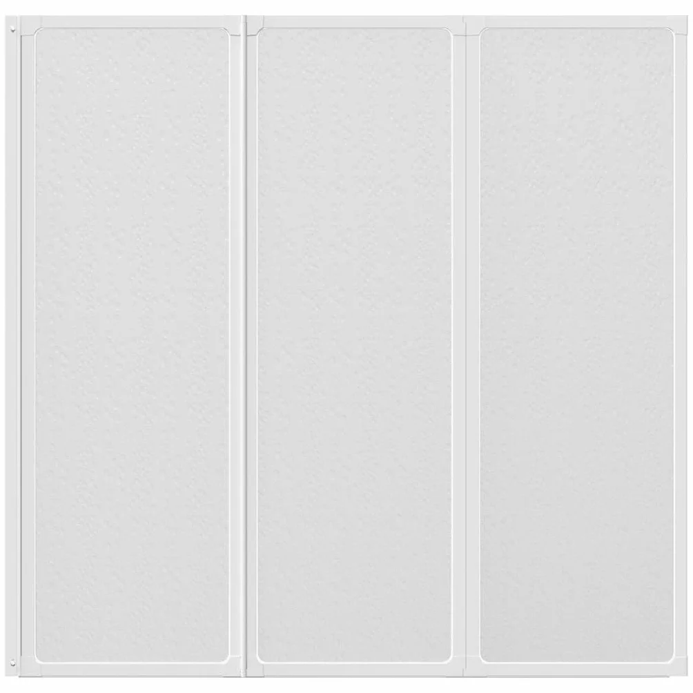 Pare baignoire 3 volets rétractables 117 x 120 cm Blanc