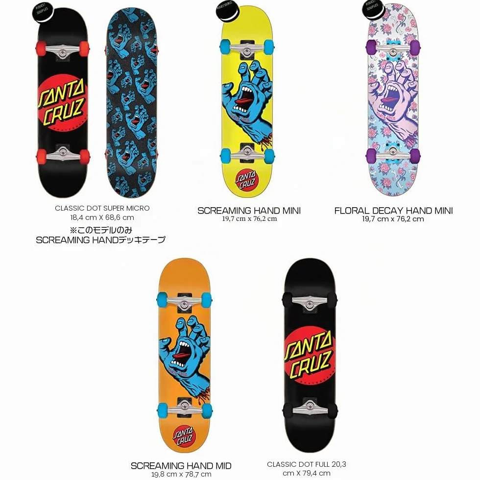 SANTA CRUZ Skateboard 20,3 x 80,2 cm avec point classique