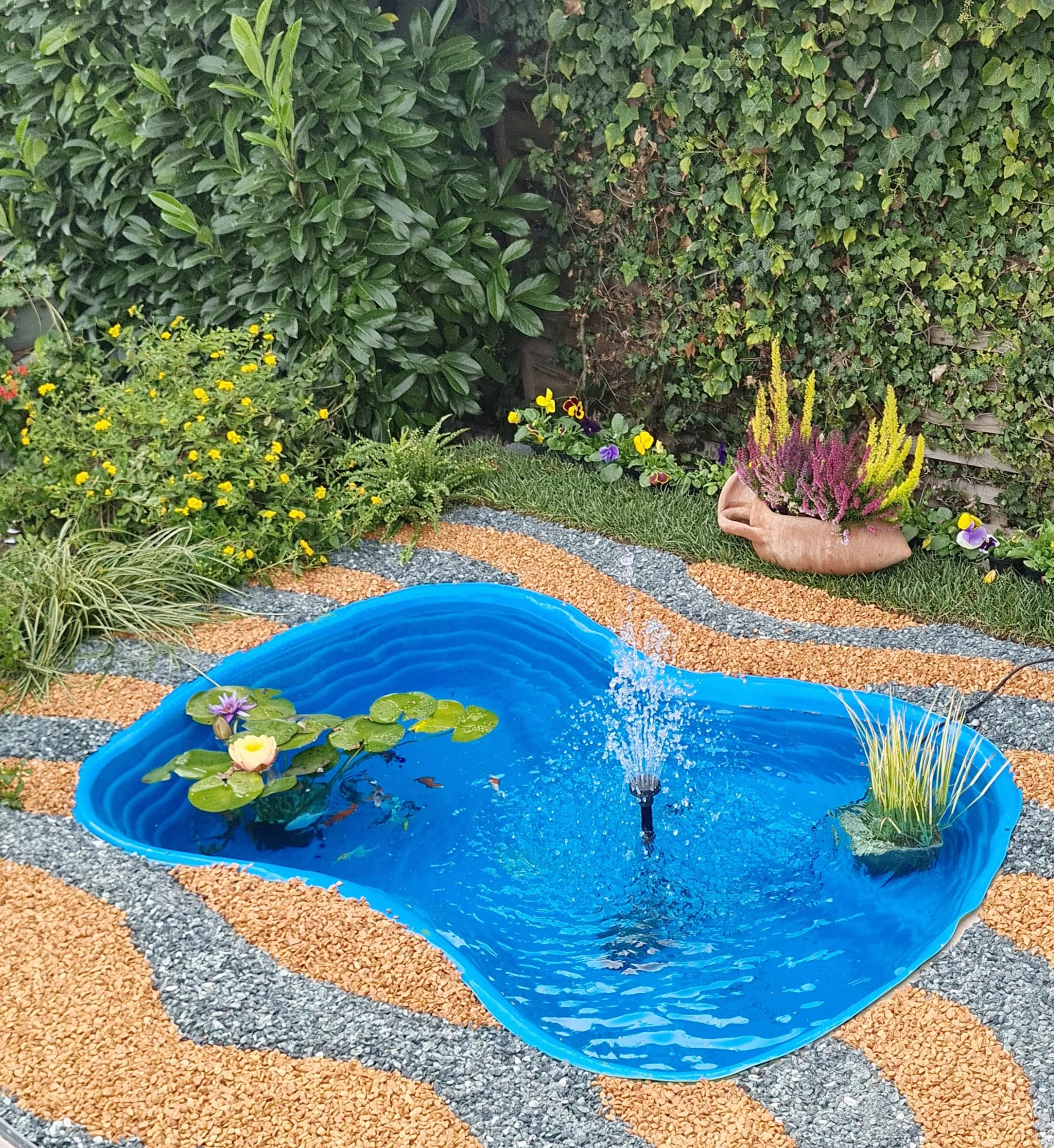 Giardini d'Acqua Art 514A Bassin de jardin préformé Bolsena 600 l 178 x 130 x 45 bleu clair étang artificiel