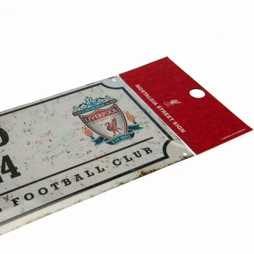 Liverpool FC - Plaque de rue (Taille unique) (Rouge/Blanc/Doré)