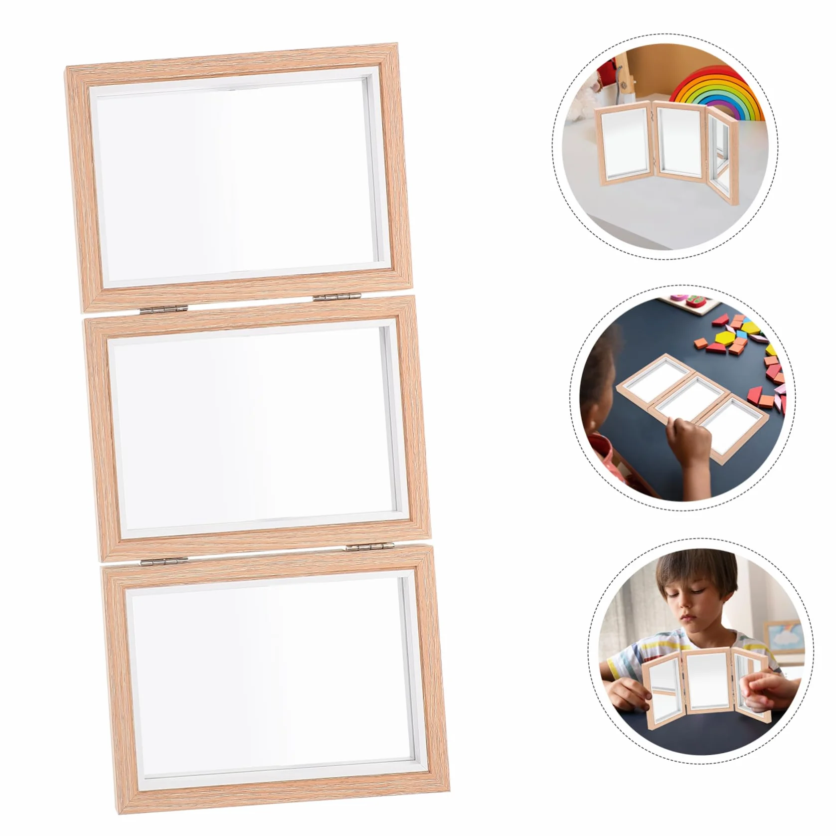 Beaupretty Miroir Montessori Pliable Jouet Éducatif Coordination Activités Sensorielles 1 Pièce