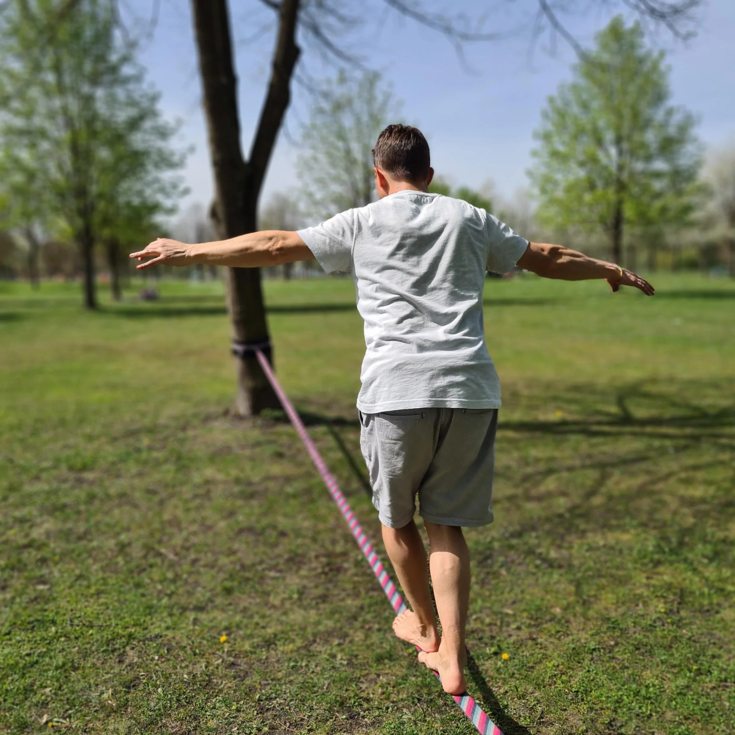 Slackline Kit Complet de 35 mètres de Long pour Enfants, débutants, intermédiaires et Professionnels, avec Sac de Transport