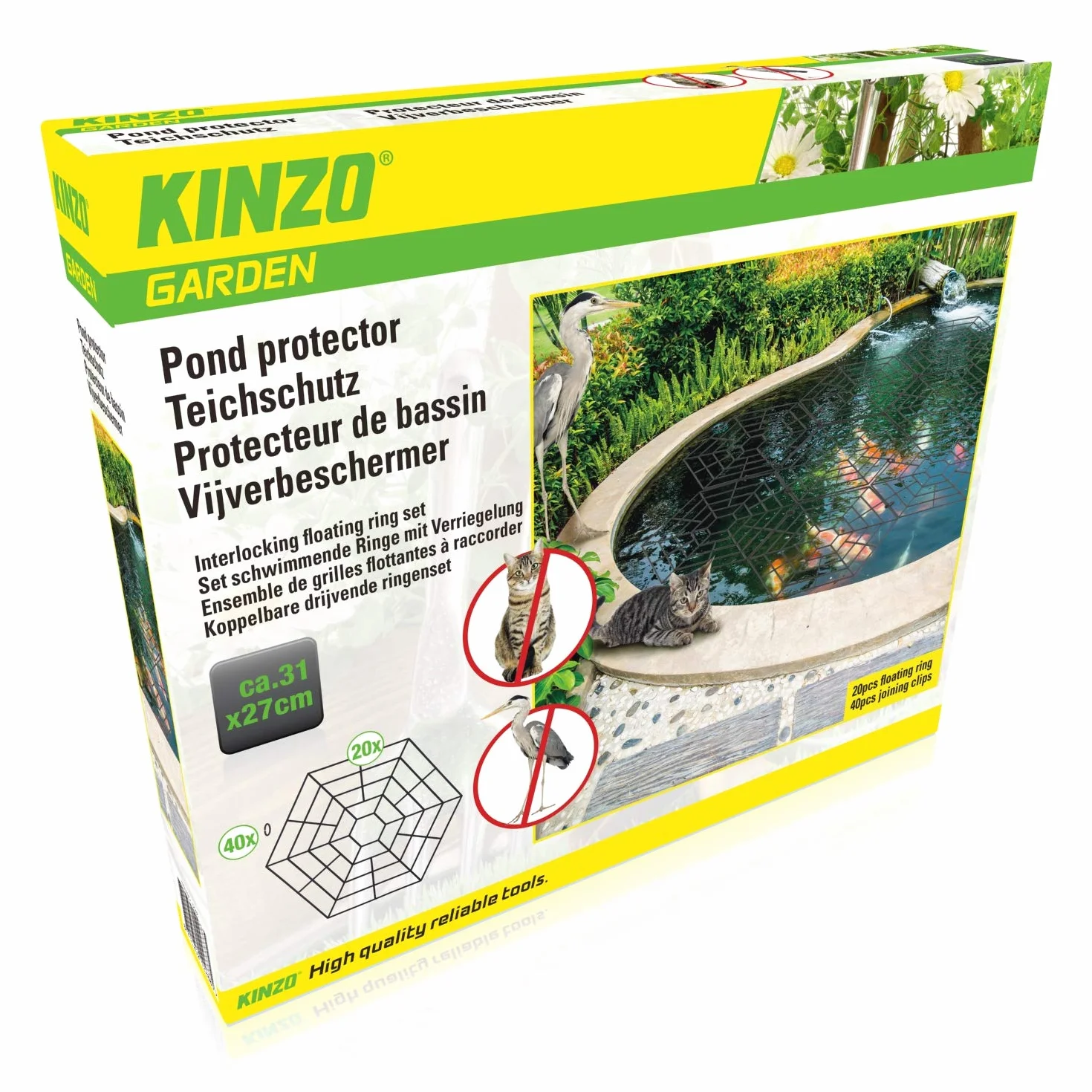 Kinzo Lot de 20 Anneaux de Protection flottants en Plastique pour étang