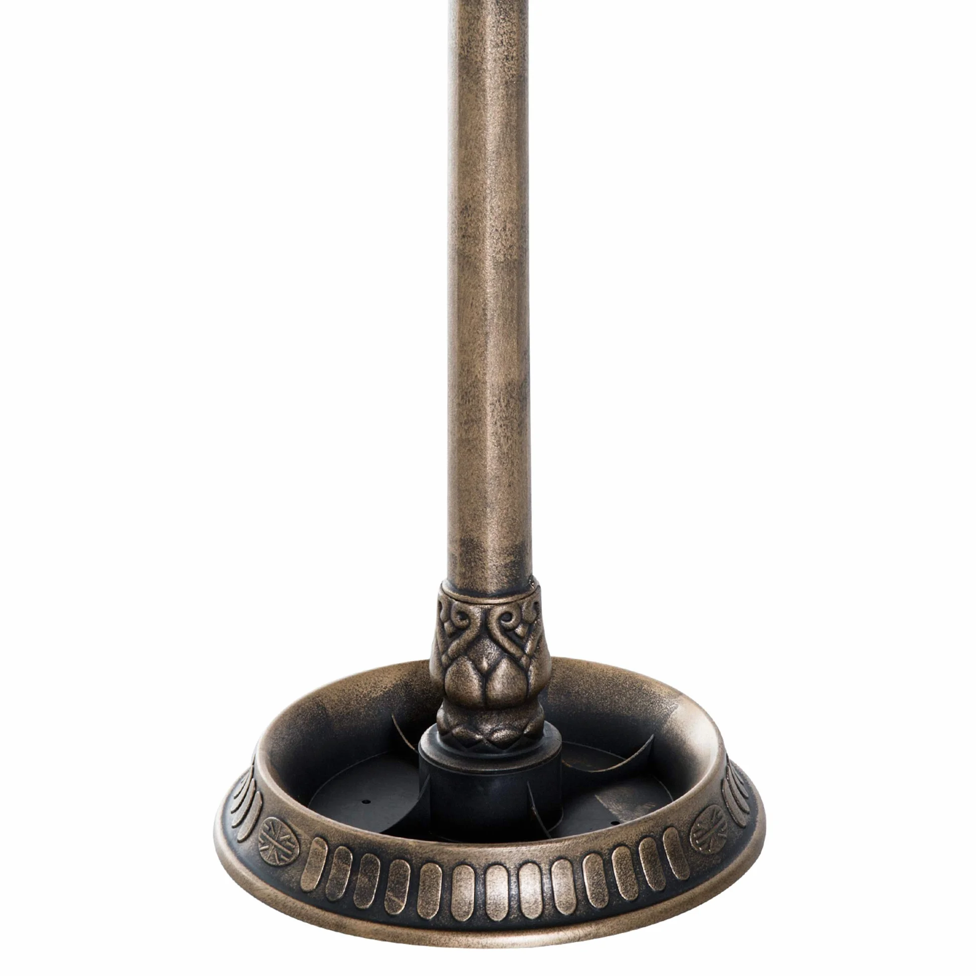 Outsunny Bain d'oiseaux Abreuvoir pour Oiseaux 3 en 1 Ø 50 x 113 cm Polypropylène Bronze Antique