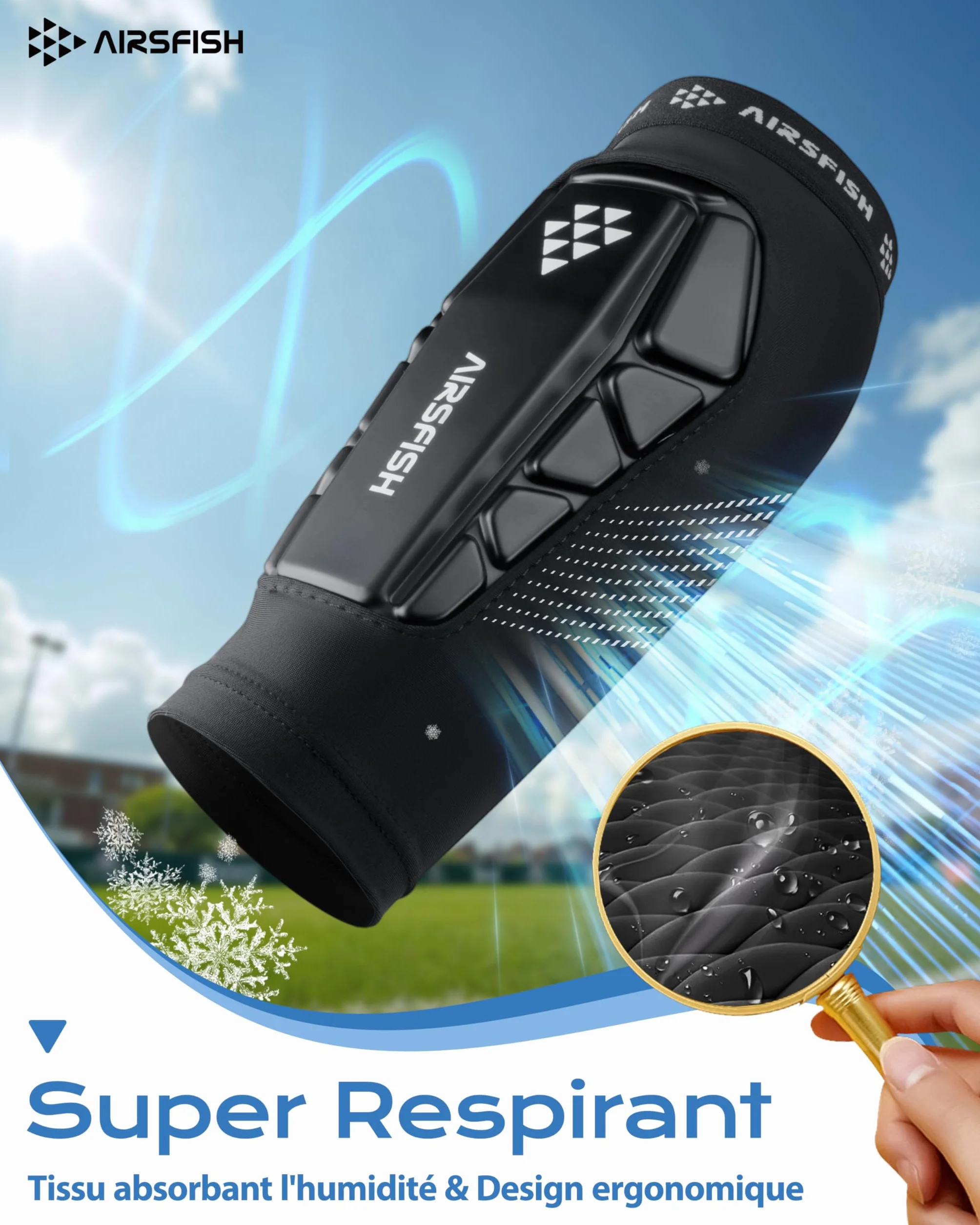 Protège-Tibias de Football pour Enfants - Équipement de Football Ultra léger pour garçons et Filles avec cœur en PU et Grip en Silicone - Protège-Tibias Respirants pour Football