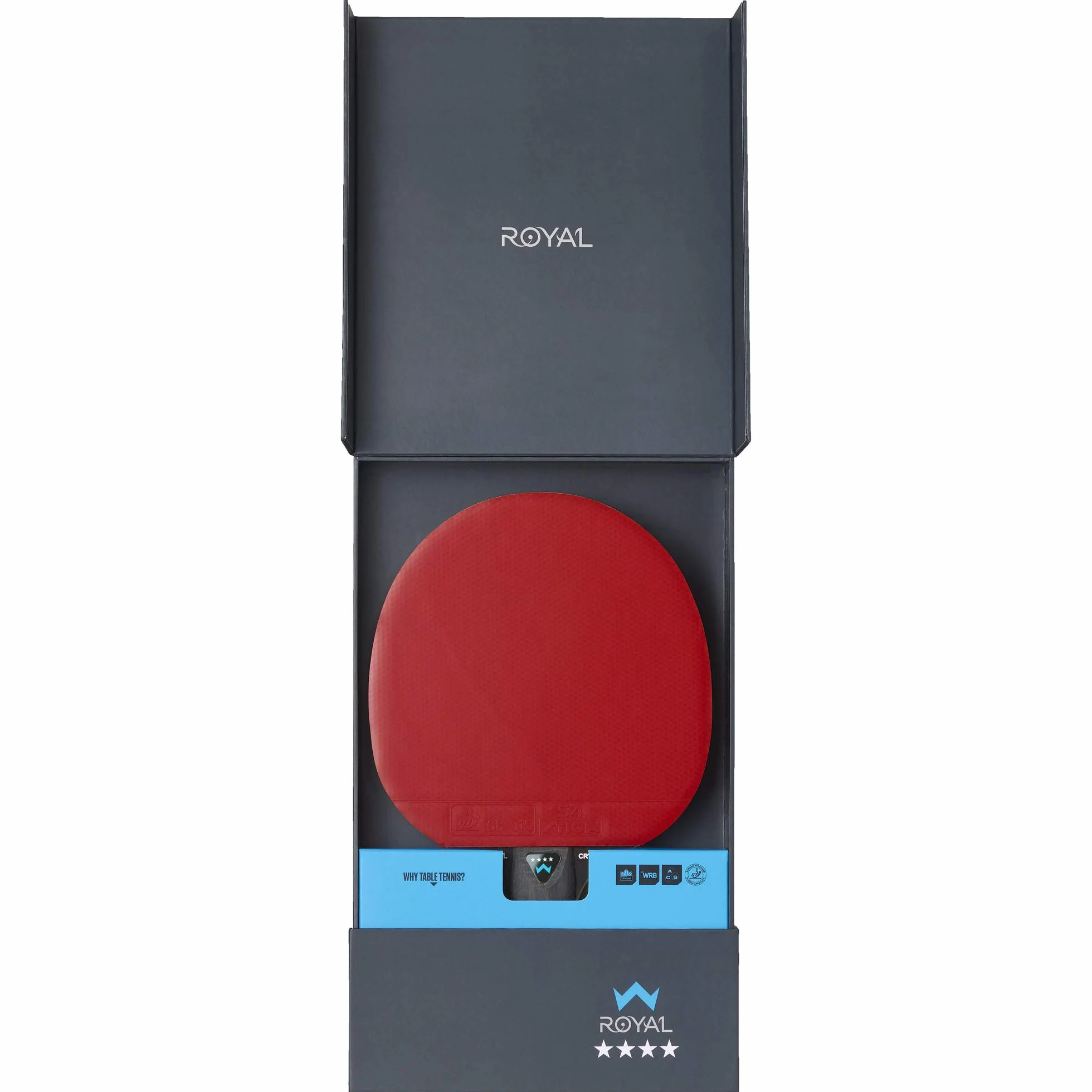 Stiga Royal 3-Star Table Tennis Ping Pong Bat, Black/Red