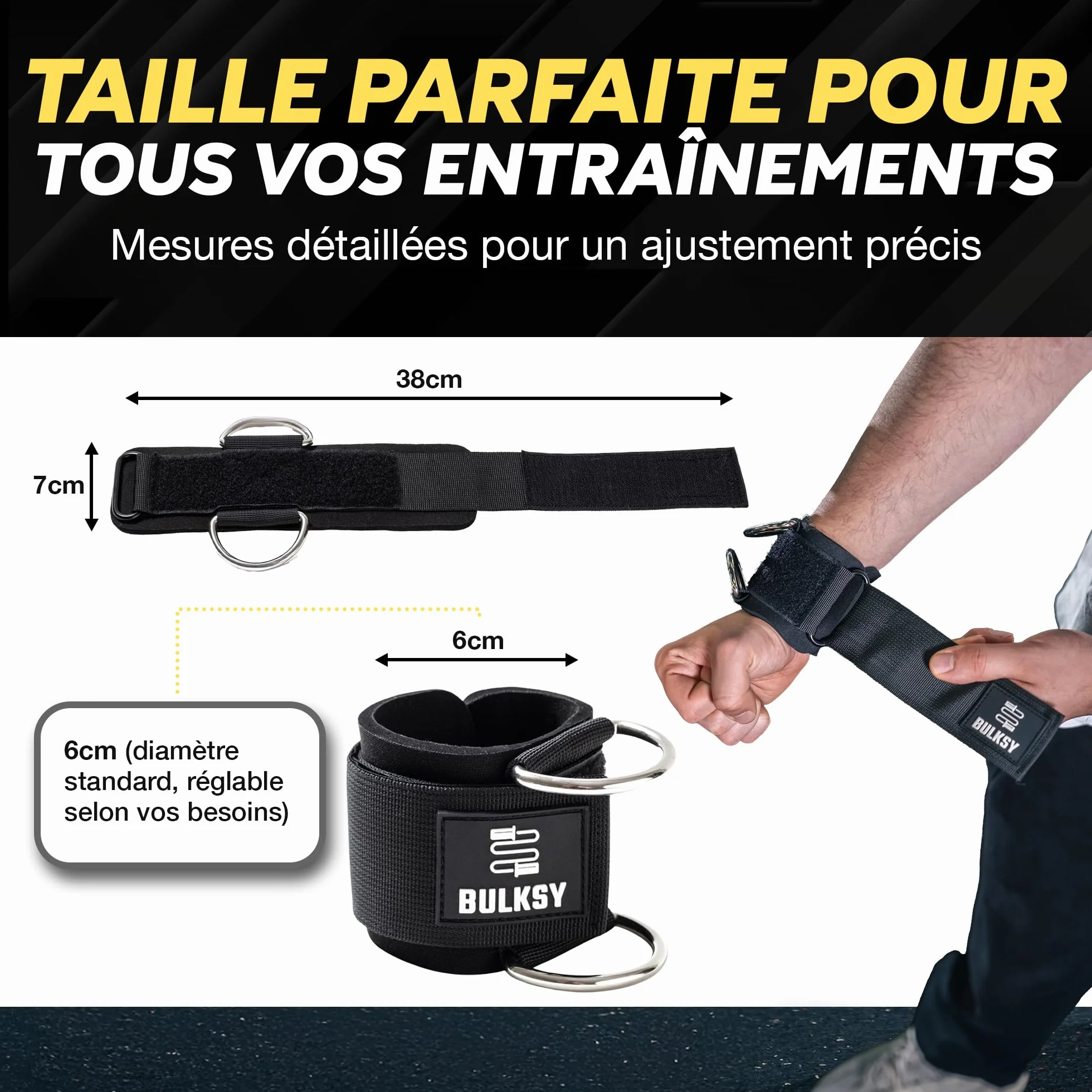 Sangle Poignet Musculation Poulie - Poignée Musculation - Accessoires Poulie Fitness
