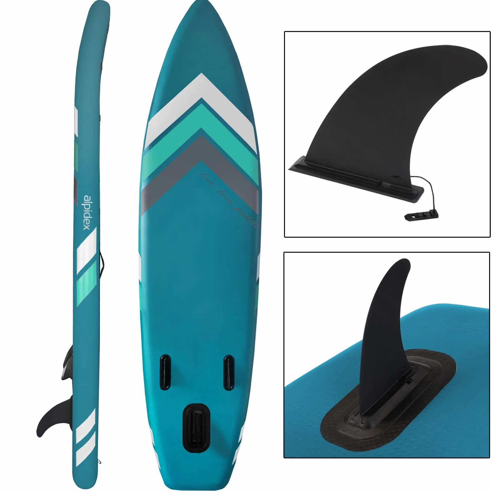ALPIDEX Stand Up Paddle Board 305x76x15 cm Sup Planche Gonflable iSup Sac à Dos Pagaie Pompe à Double Action Laisse Max. 150 kg