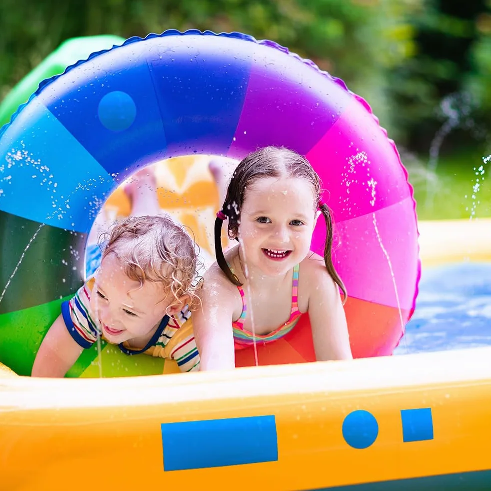 OSDUE Kit de Réparation de Patch en PVC pour Piscine, Lot de 40 Rustines Autocollantes