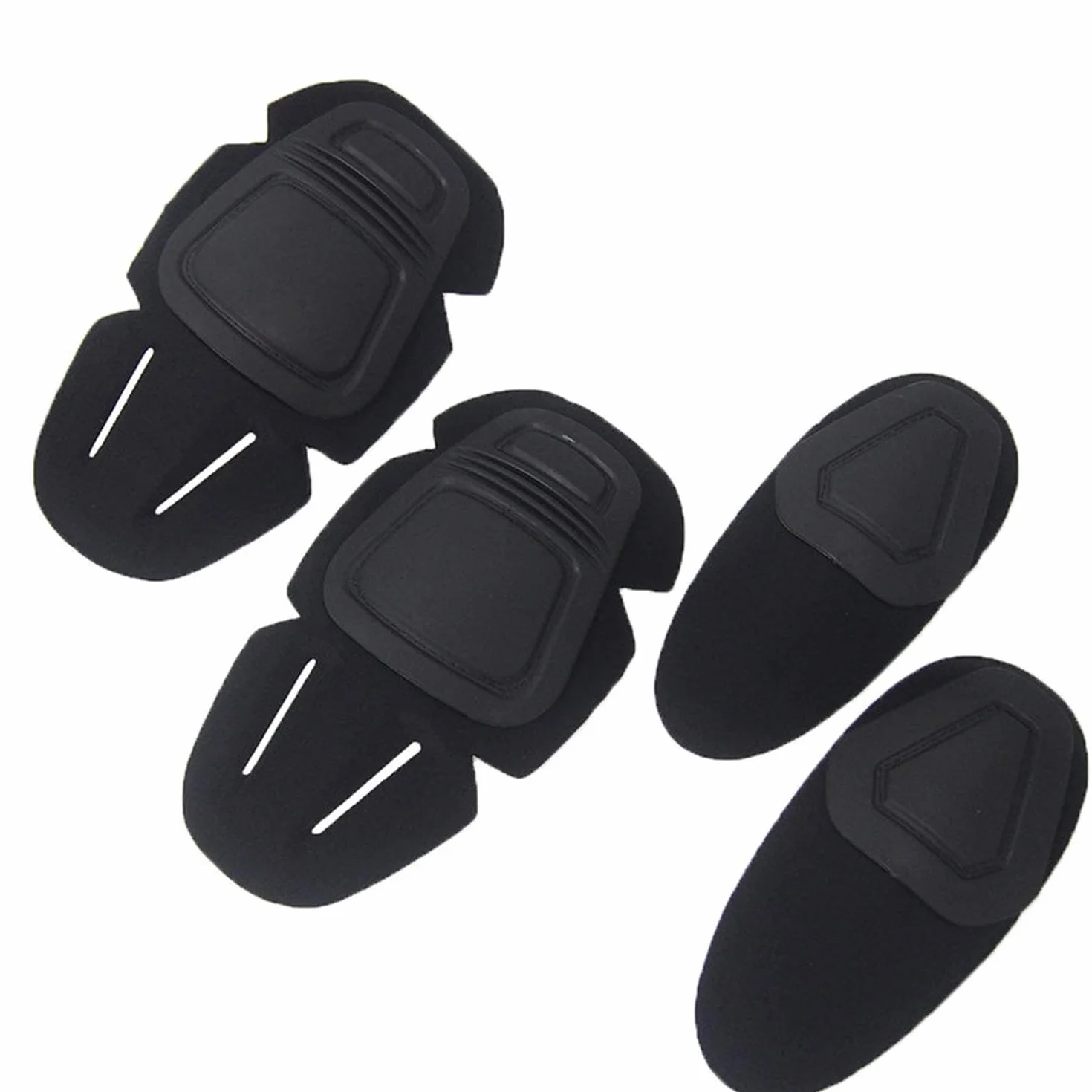 Genouillères et coudières tactiques pour paintball, airsoft, combat, uniforme militaire, 2 genouillères et 2 coudières, vert