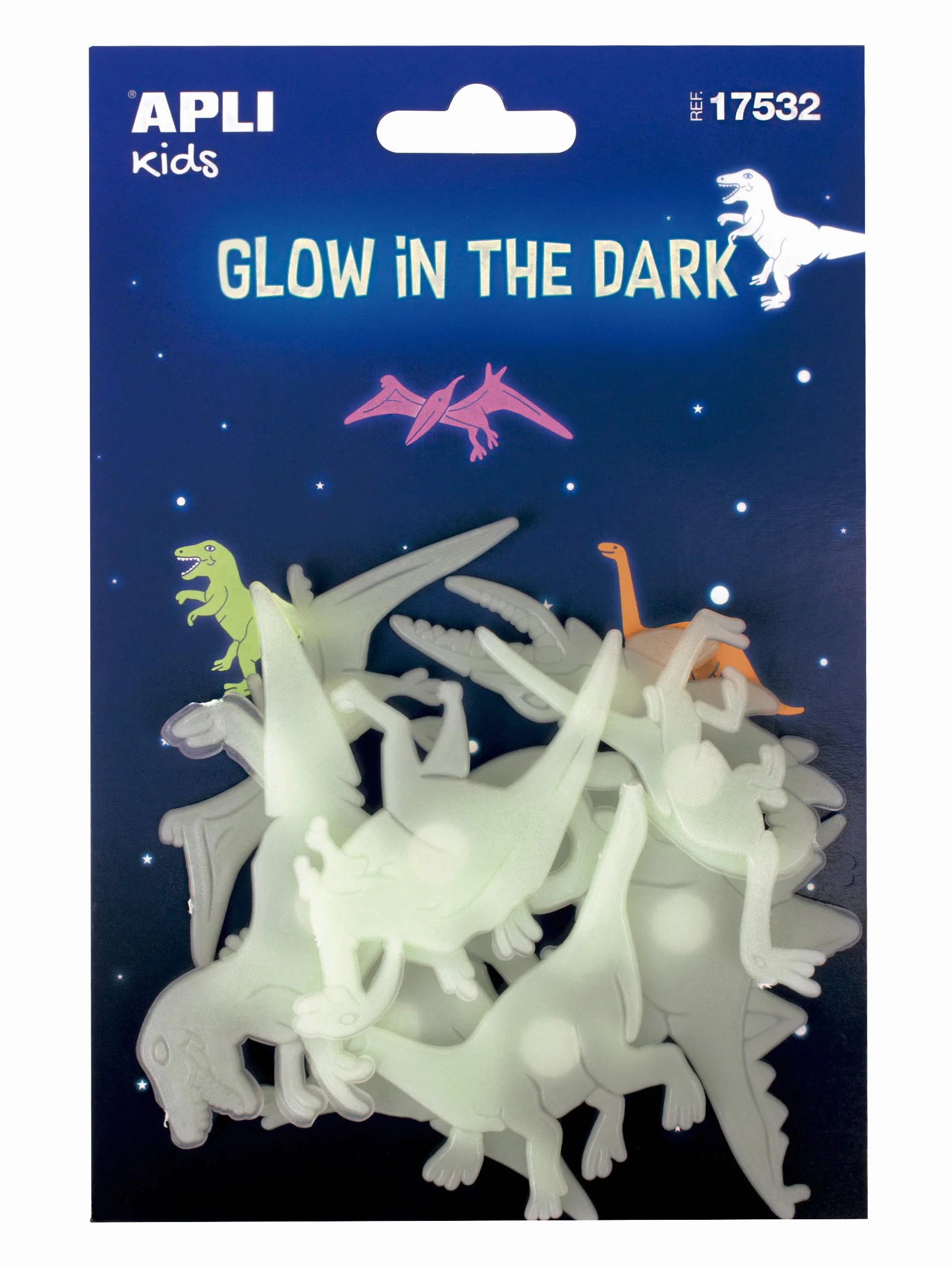 APLI Kids Autocollants Luminescents Dinosaures Sachet