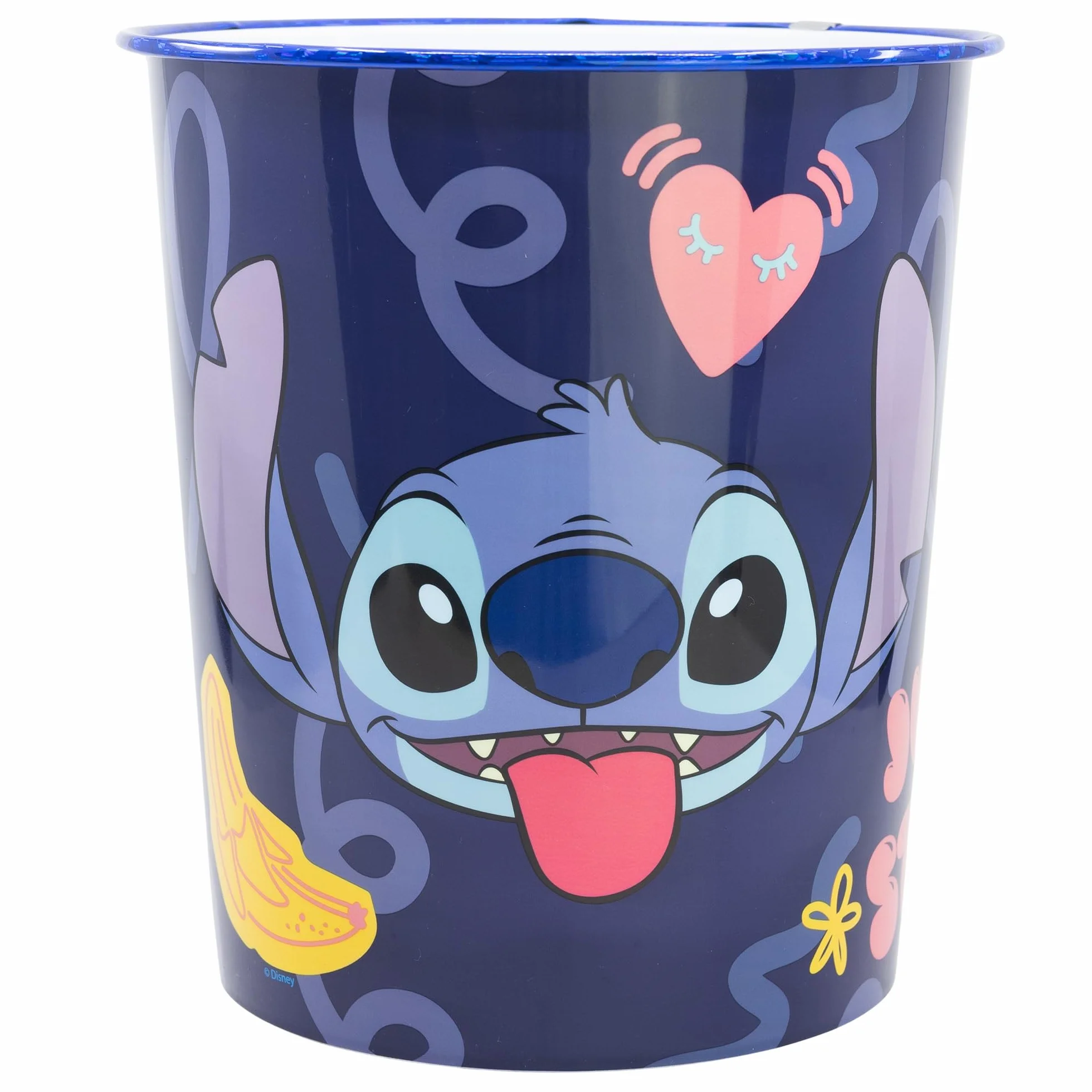 STOR Corbeille à Papier en Plastique Stitch 9923ml - Poubelle Décorative pour Chambre d'Enfant