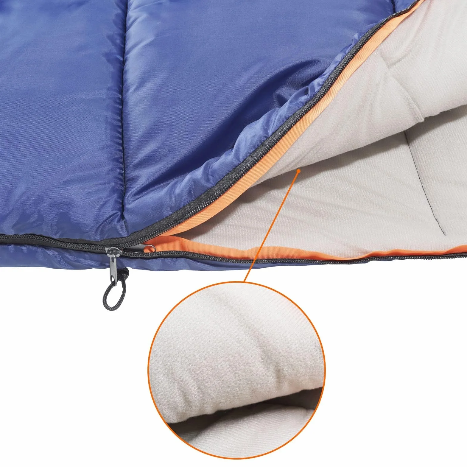 Amazon Basics Sac de Couchage Léger 4 Saisons Camping Randonnée 190 x 83 cm Bleu