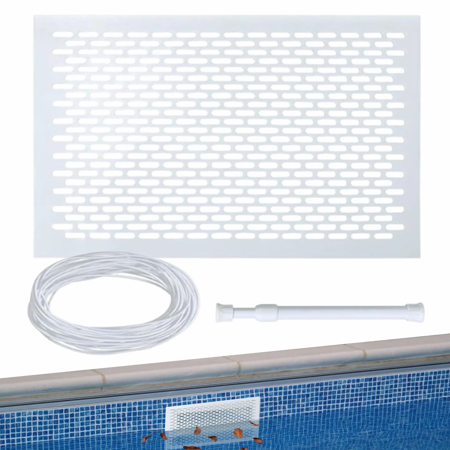 Écran de Protection pour Skimmer de Piscine - Filet Anti-Feuilles Anti-Débris