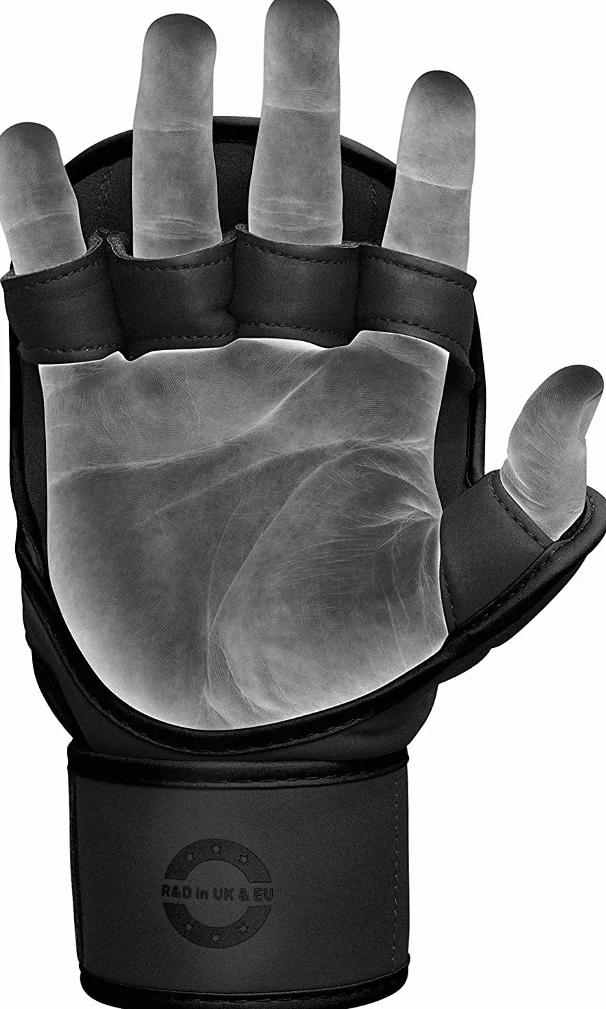 RDX MMA Gants d'entraînement, Maya Hide Cuir, Kara Mitaines Boxe Grappling Sparring, Protection Poignet Main, Arts Martiaux Kickboxing Muay Thaï Combat de Cage Gloves, Hommes Femmes