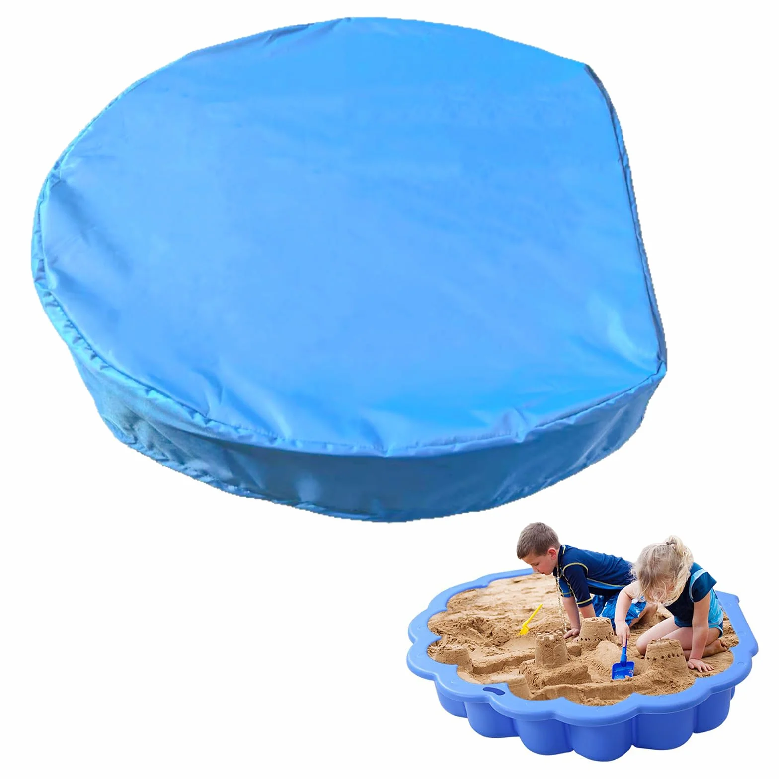 Bâche Bac à Sable Imperméable Oxford avec Cordon de Serrage pour Jardin Extérieur