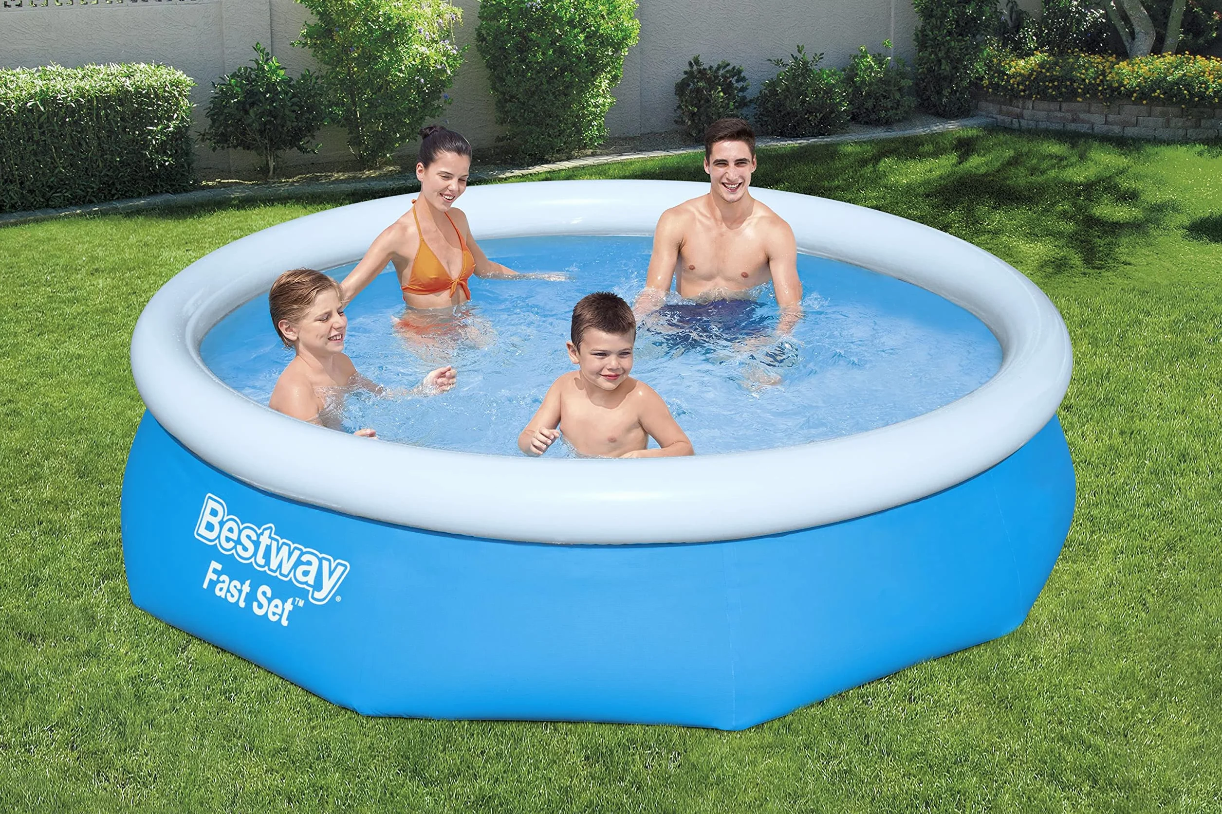 Bestway Fast Set Piscine Hors Sol 305 x 76 cm Effet Pierres